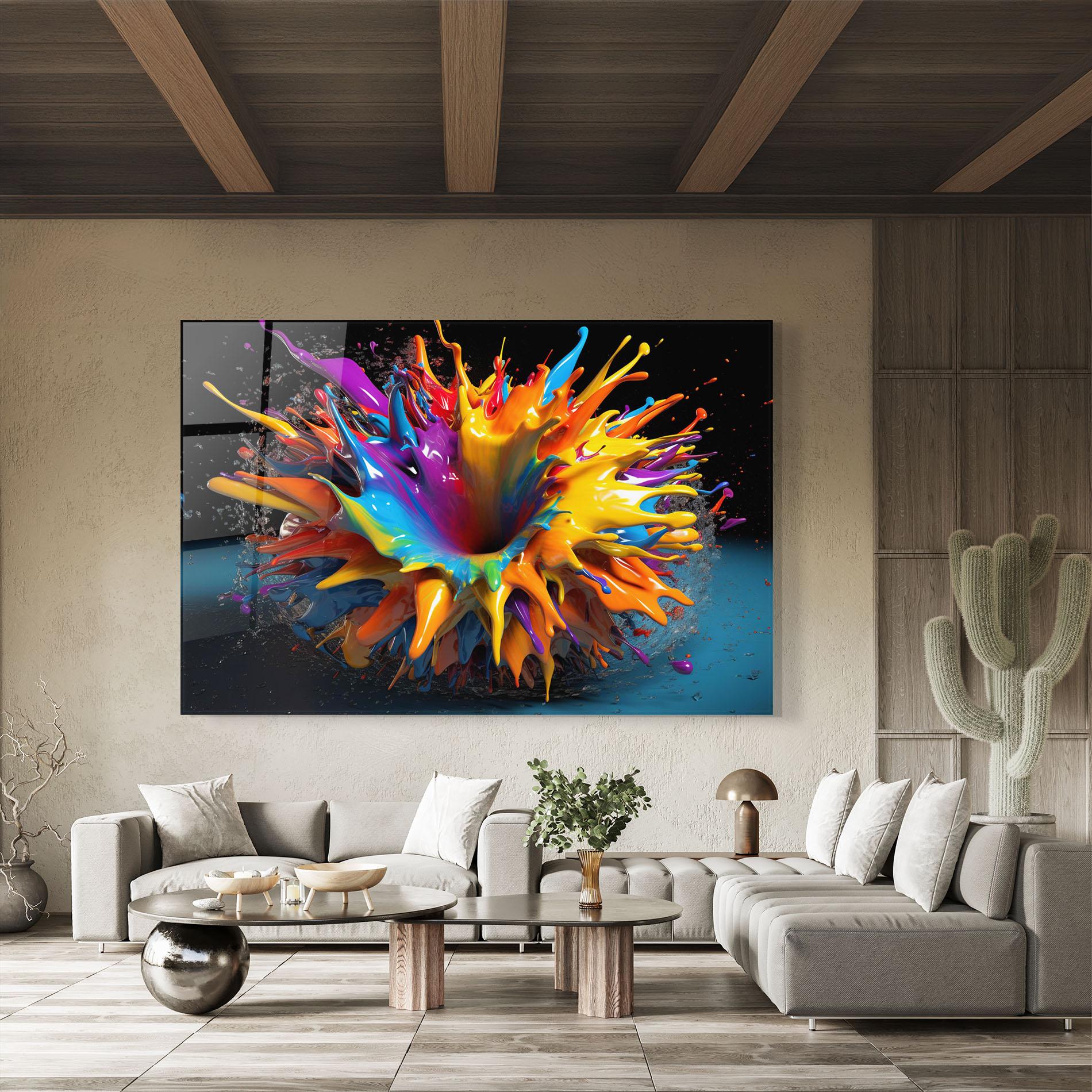 Стъклена картина 3d Color Splash mockup 8
