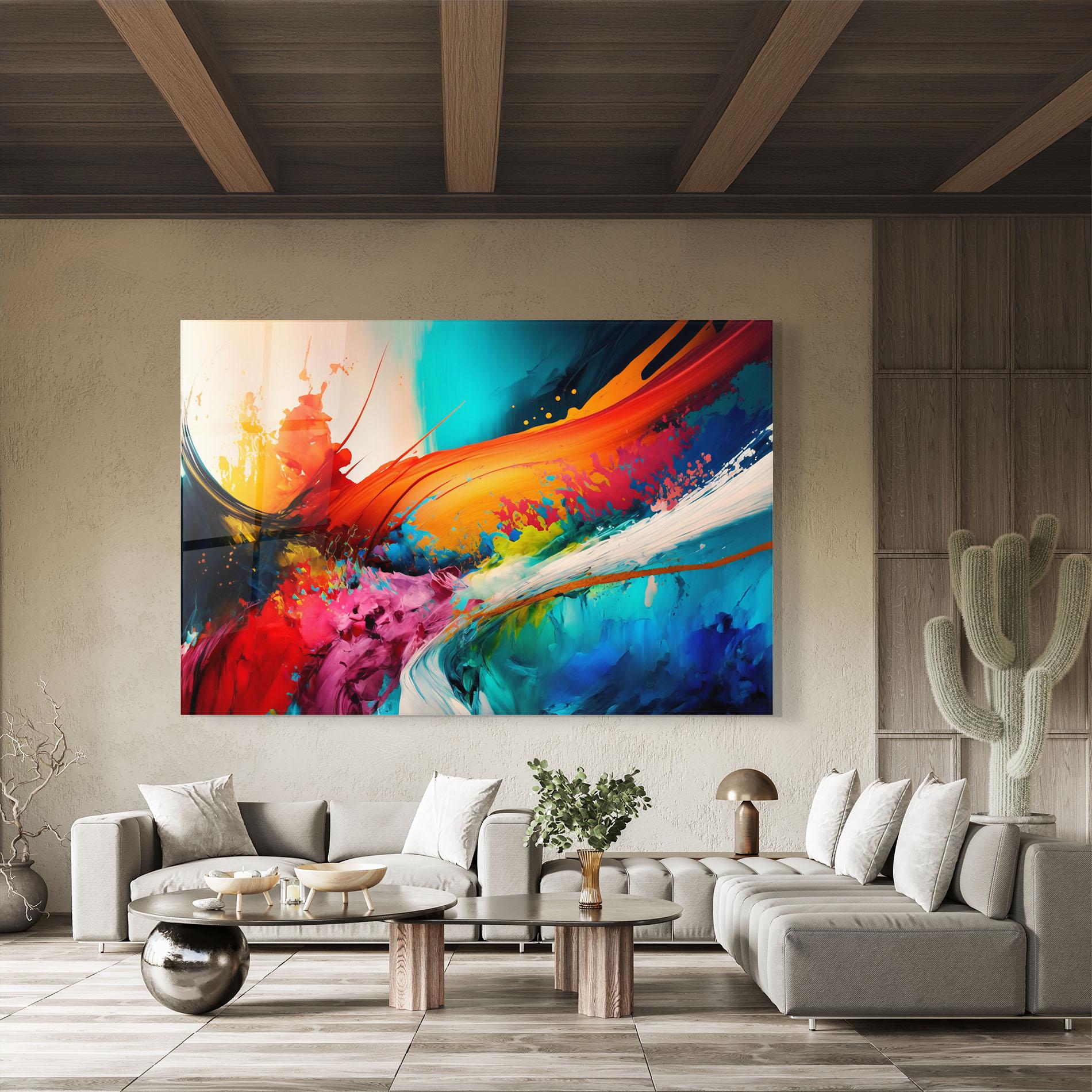 Стъклена картина Art Brush Strokes mockup 8