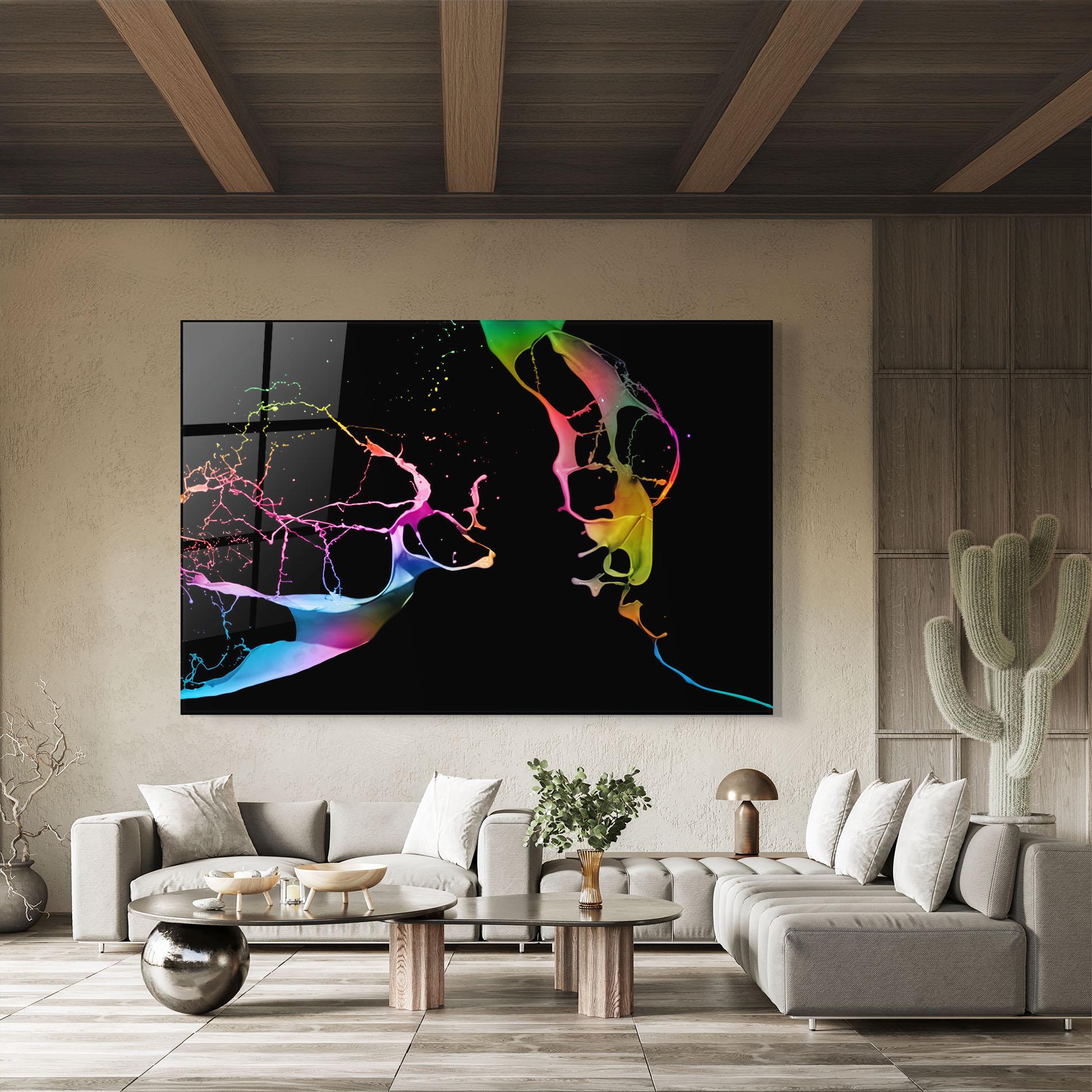 Стъклена картина Paint Splashes mockup 8