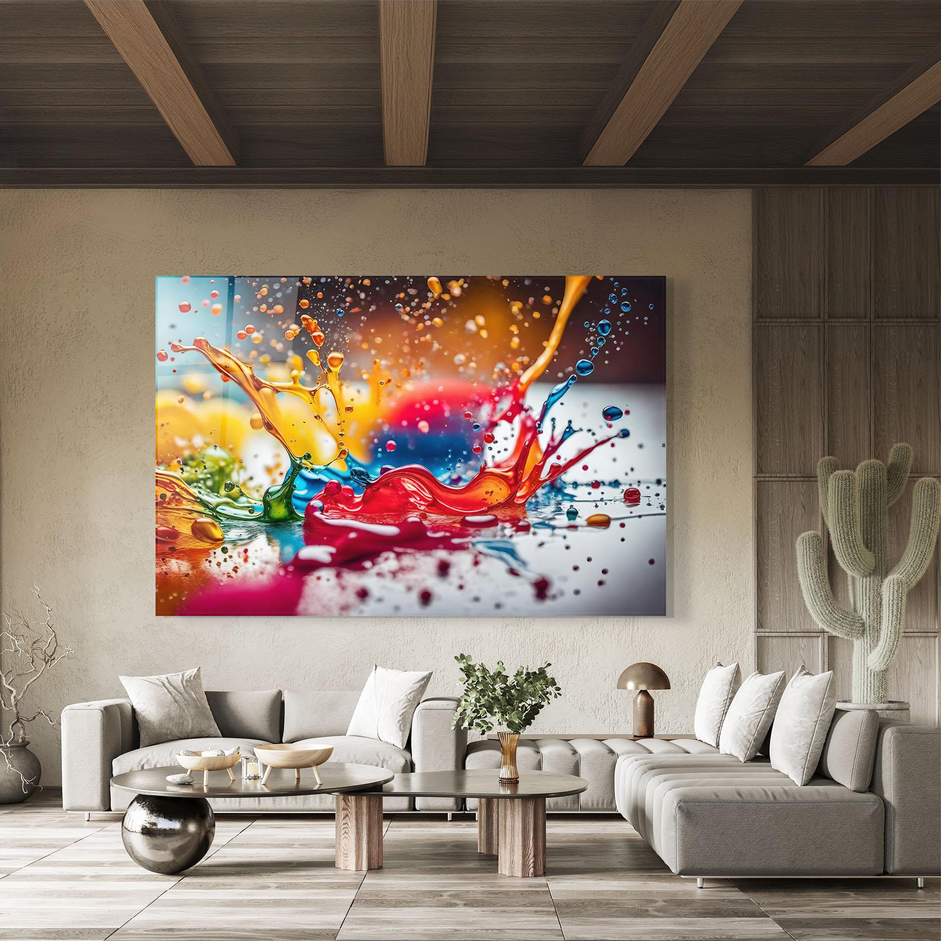 Стъклена картина Water Color Splash mockup 8