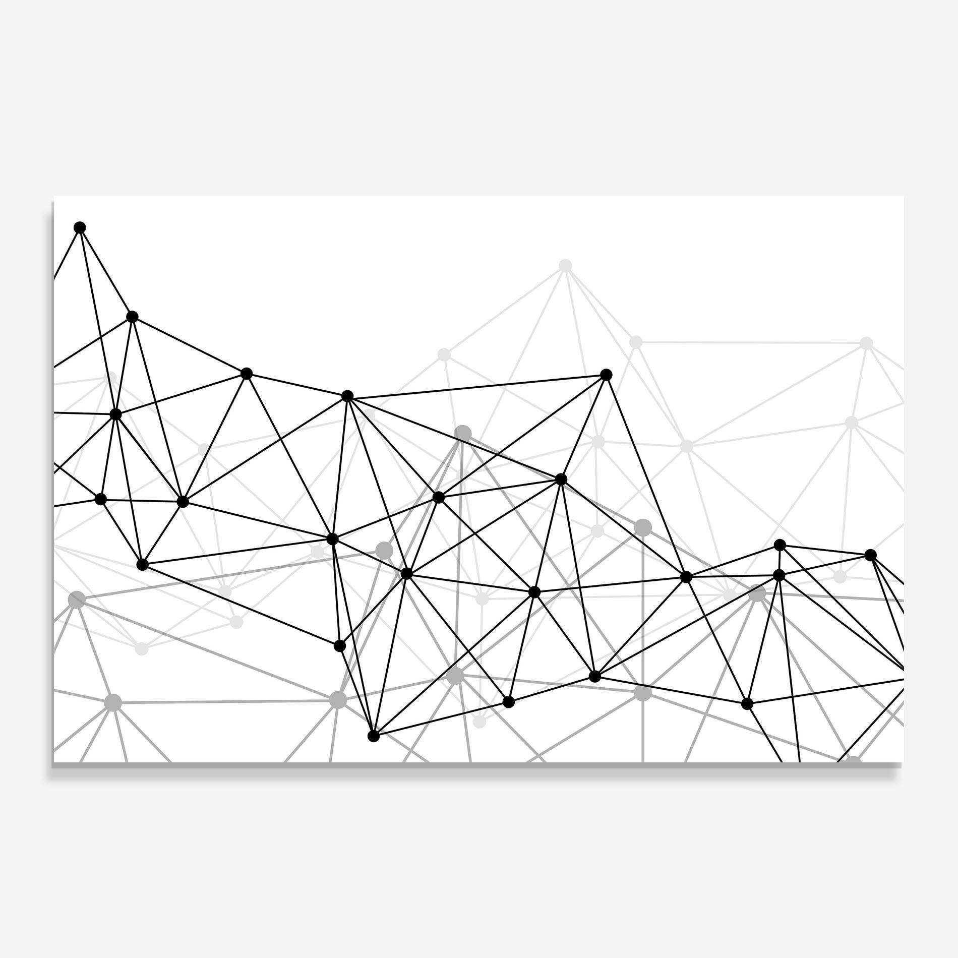 Стъклена картина Black Connecting mockup 0