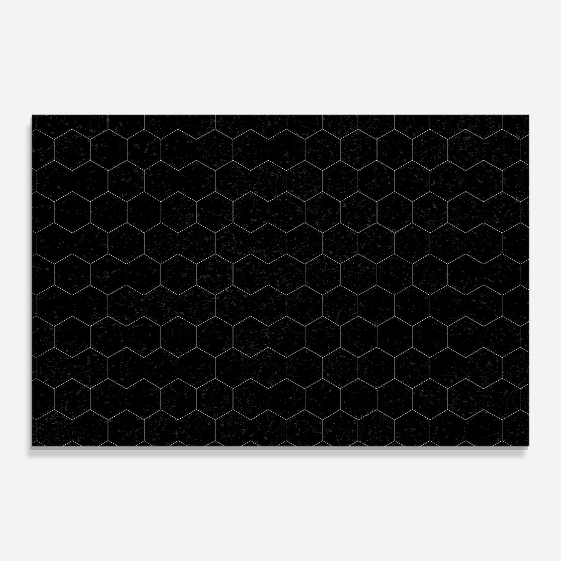 Стъклена картина Black Hexagon mockup 0