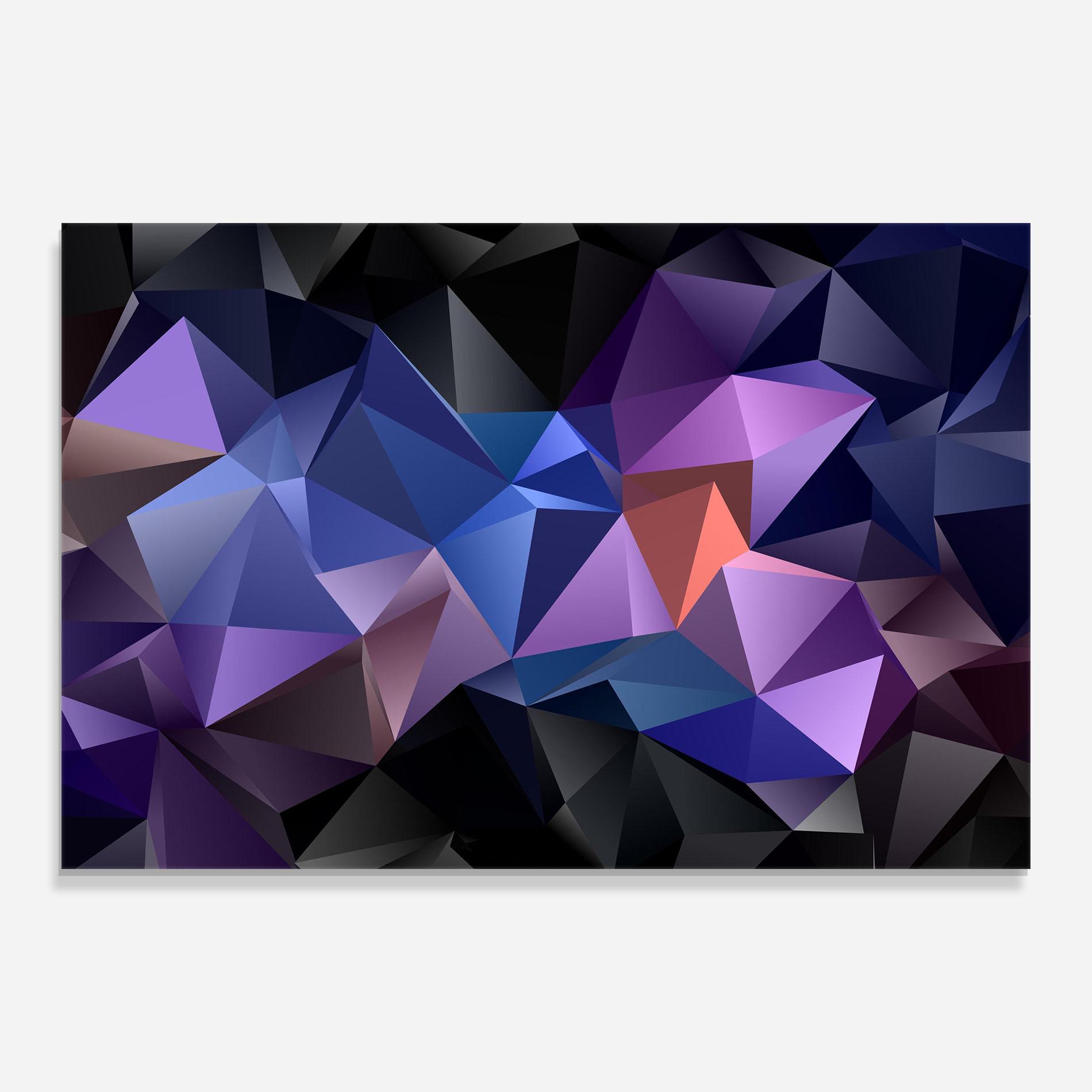 Стъклена картина Black Purple Triangle mockup 0