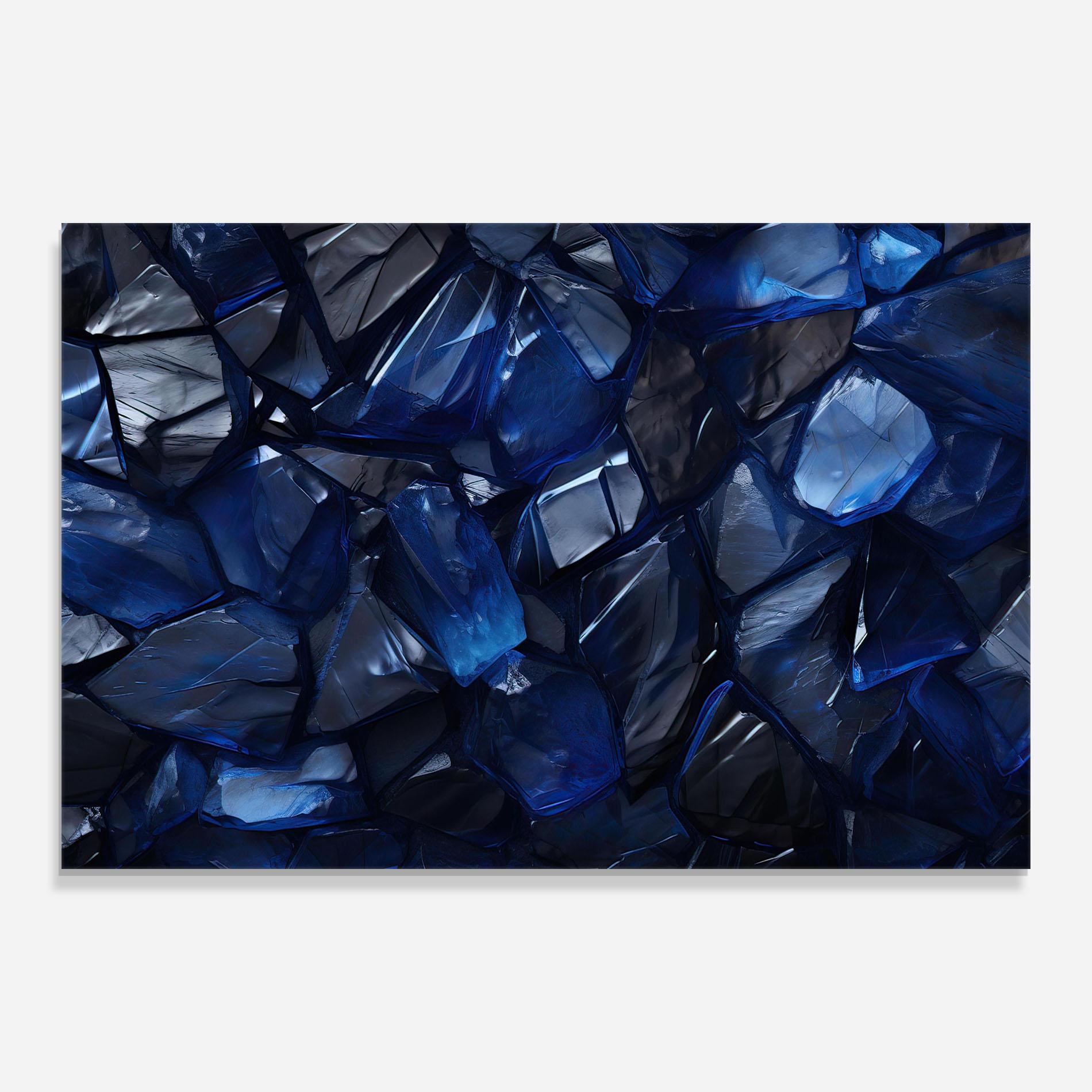 Стъклена картина Blue Crystal Shape mockup 0