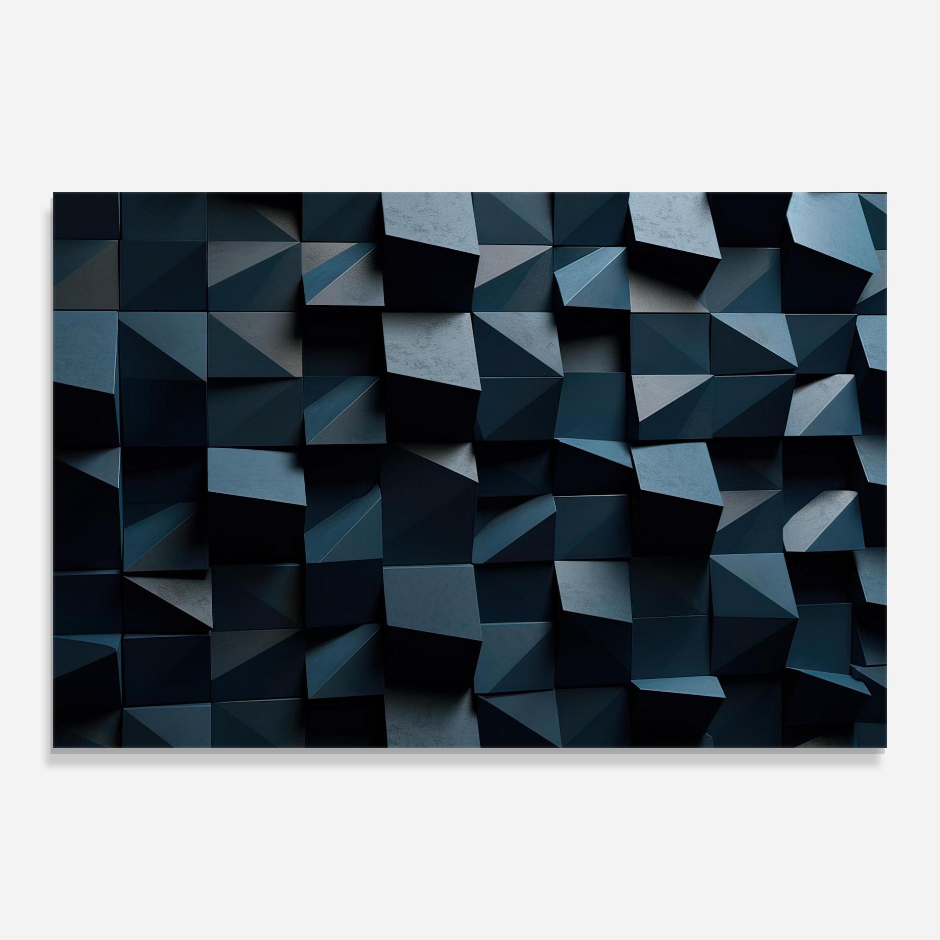 Стъклена картина Dark Blue Square mockup 0