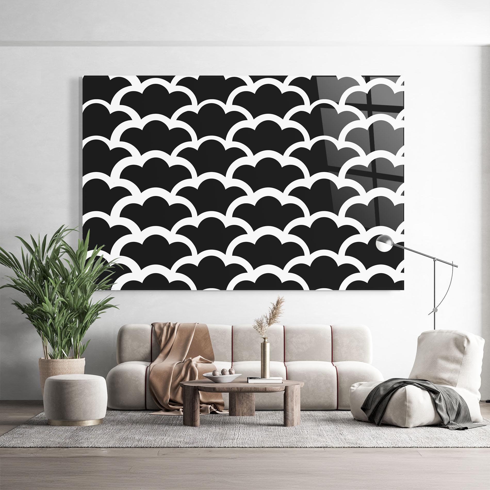 Стъклена картина Black Clouds mockup 9