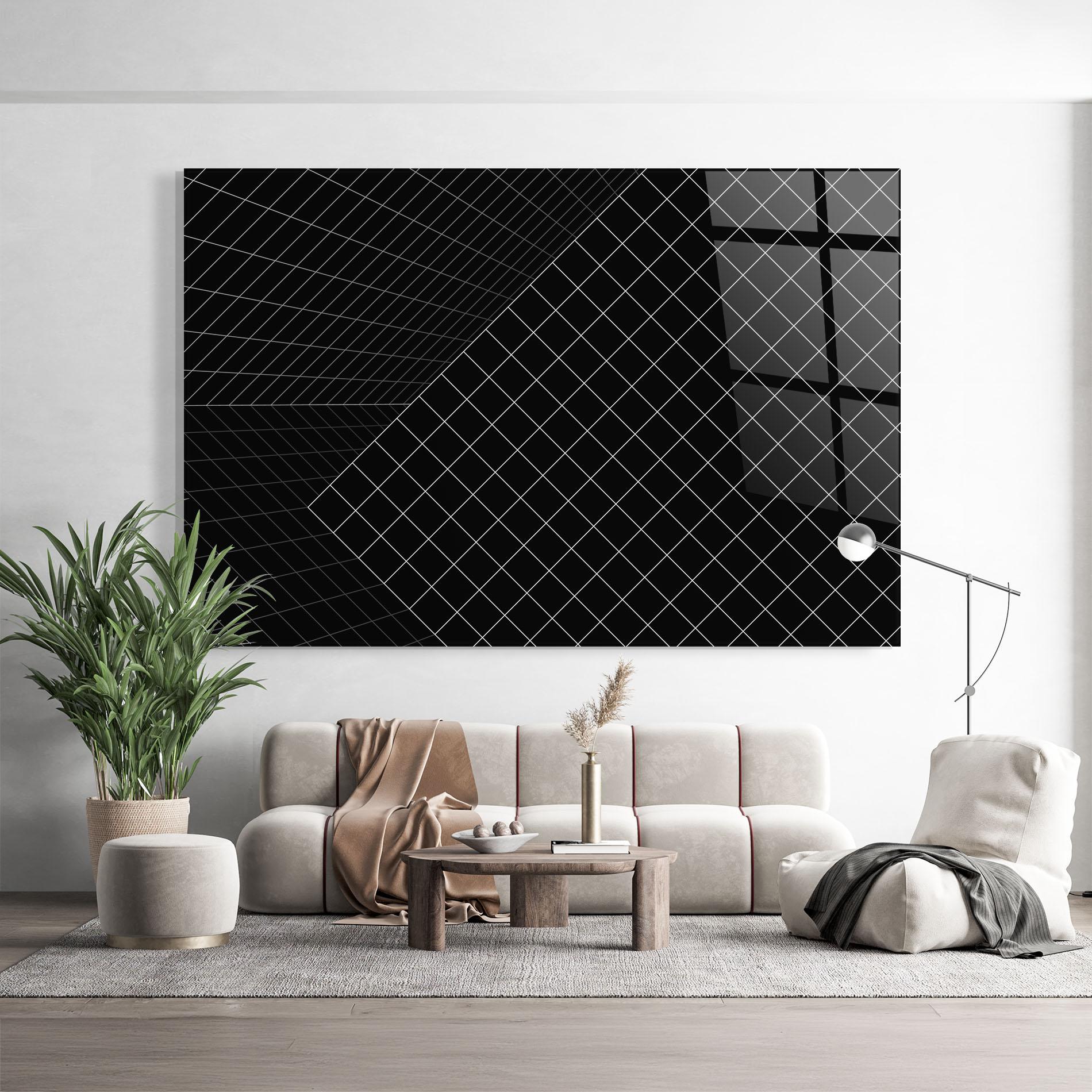 Стъклена картина Black Square mockup 9