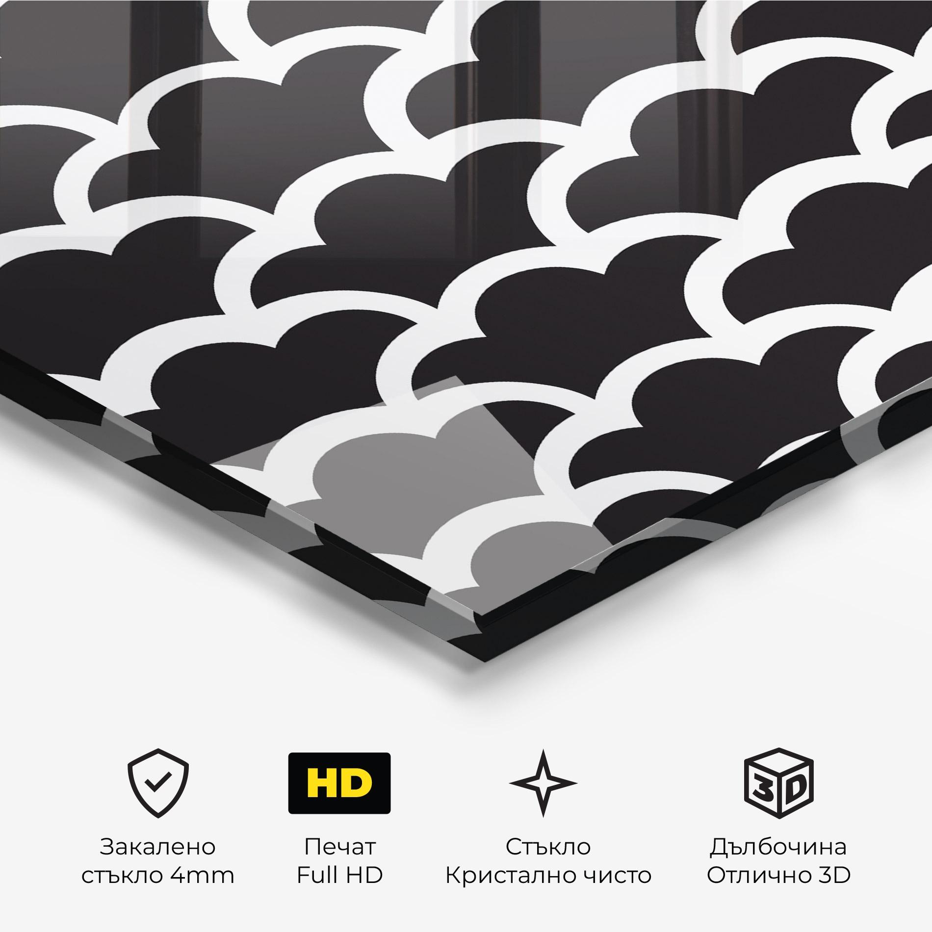 Стъклена картина Black Clouds mockup 3