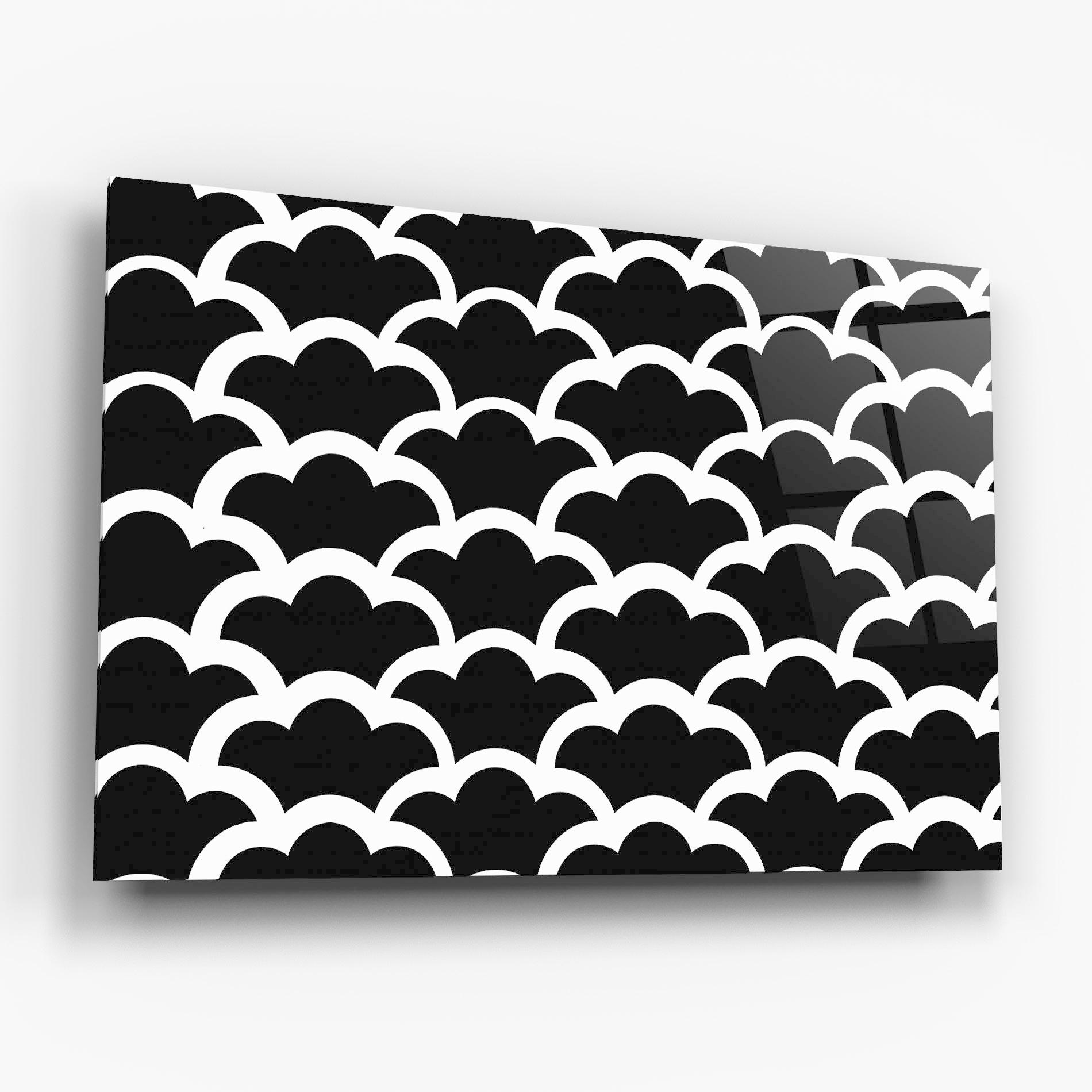 Стъклена картина Black Clouds mockup 6