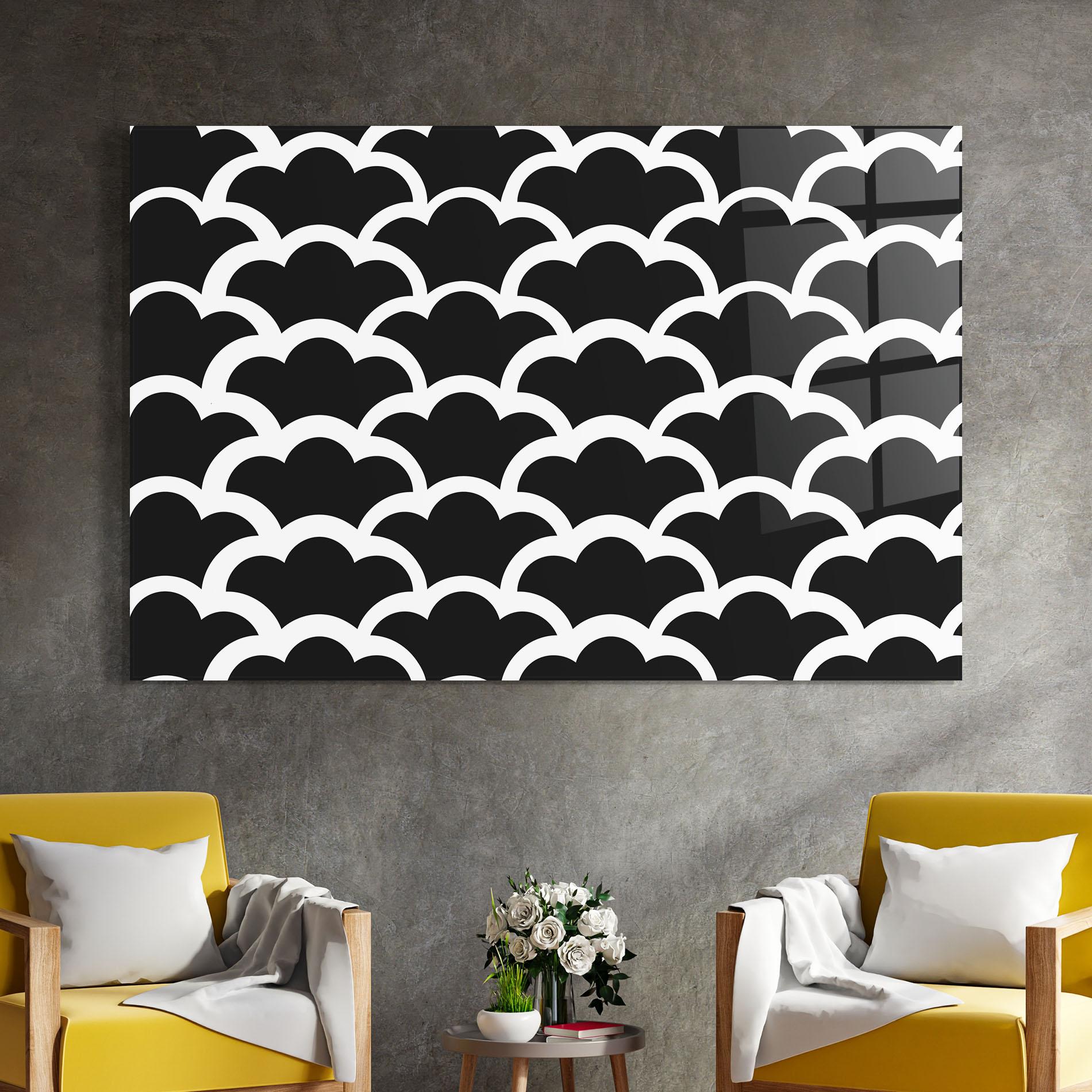 Стъклена картина Black Clouds mockup 4