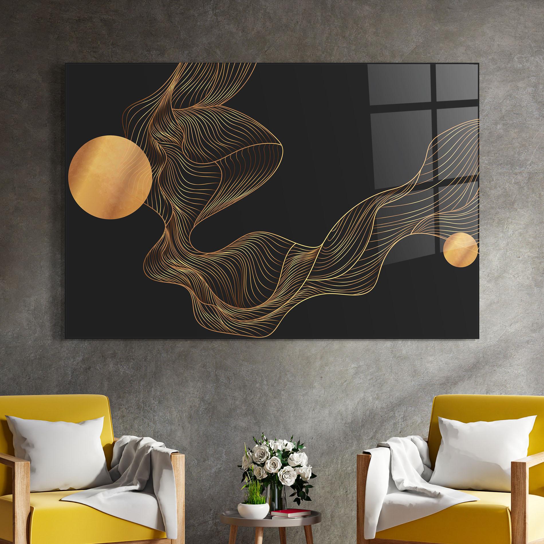 Стъклена картина Frecventa Abstracta mockup 4