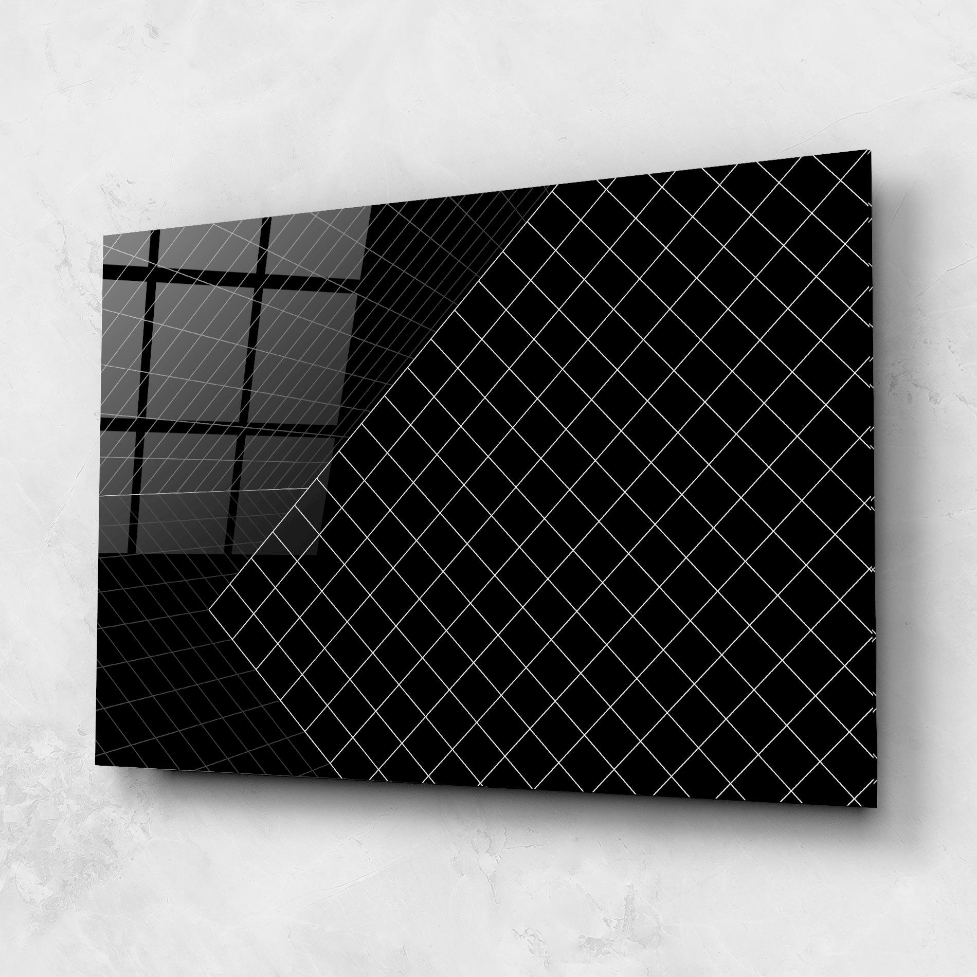Стъклена картина Black Square mockup 1