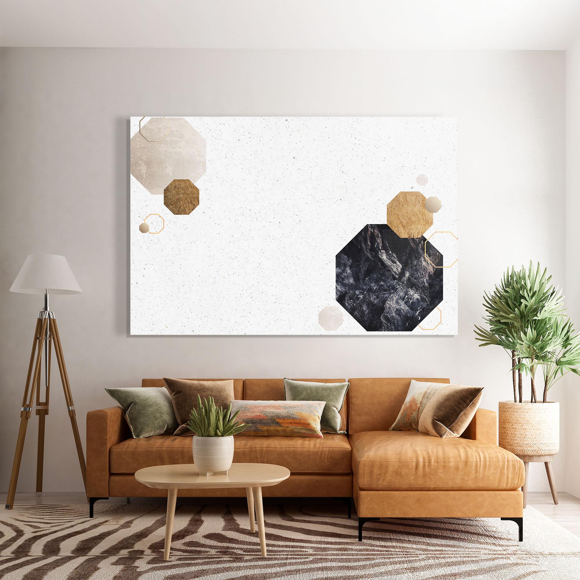 Стъклена картина Big Hexagon mockup 7