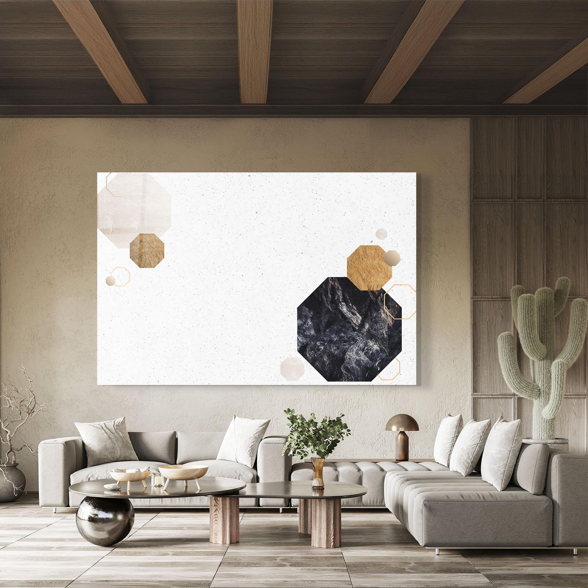 Стъклена картина Big Hexagon mockup 8