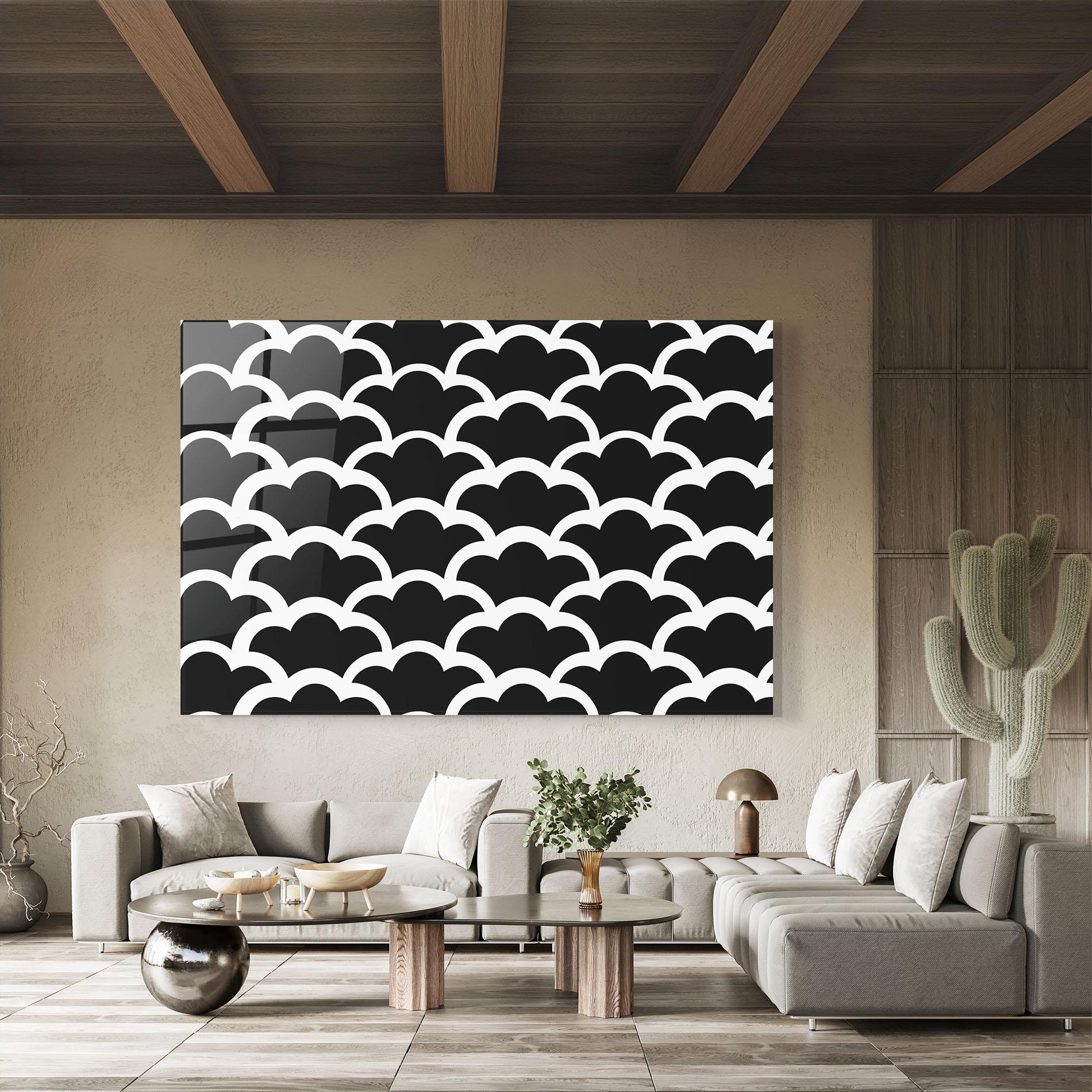 Стъклена картина Black Clouds mockup 8