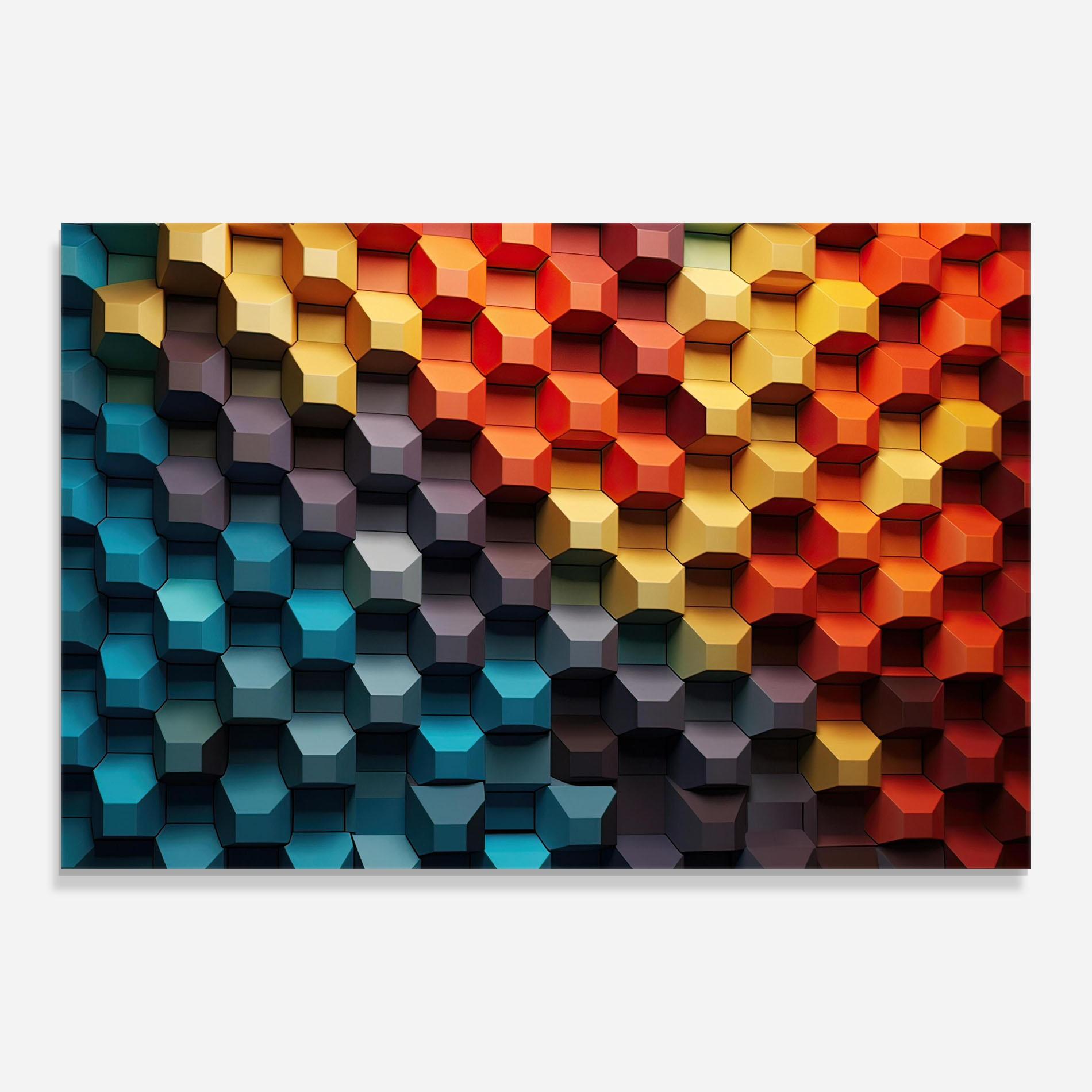 Стъклена картина 3d Sqare Mix mockup 0