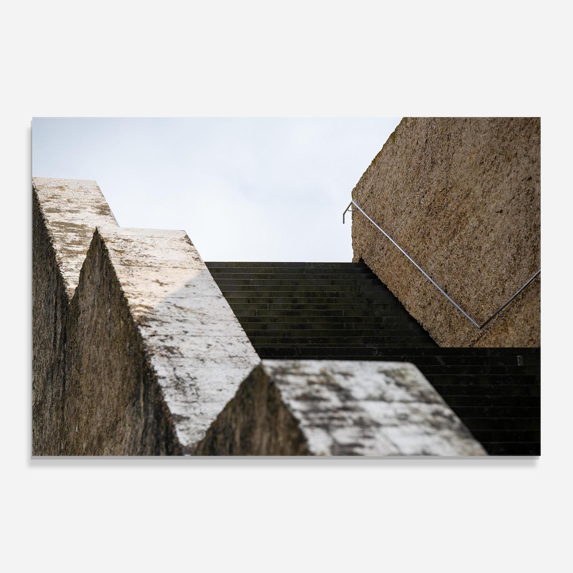 Стъклена картина Black Stairs mockup 0