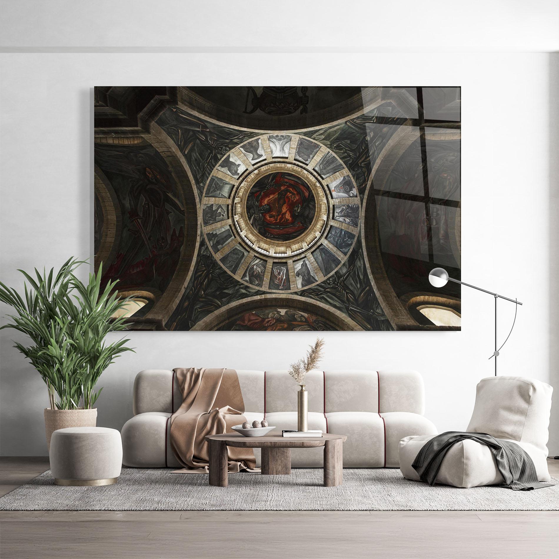 Стъклена картина Mexico Architecture mockup 9