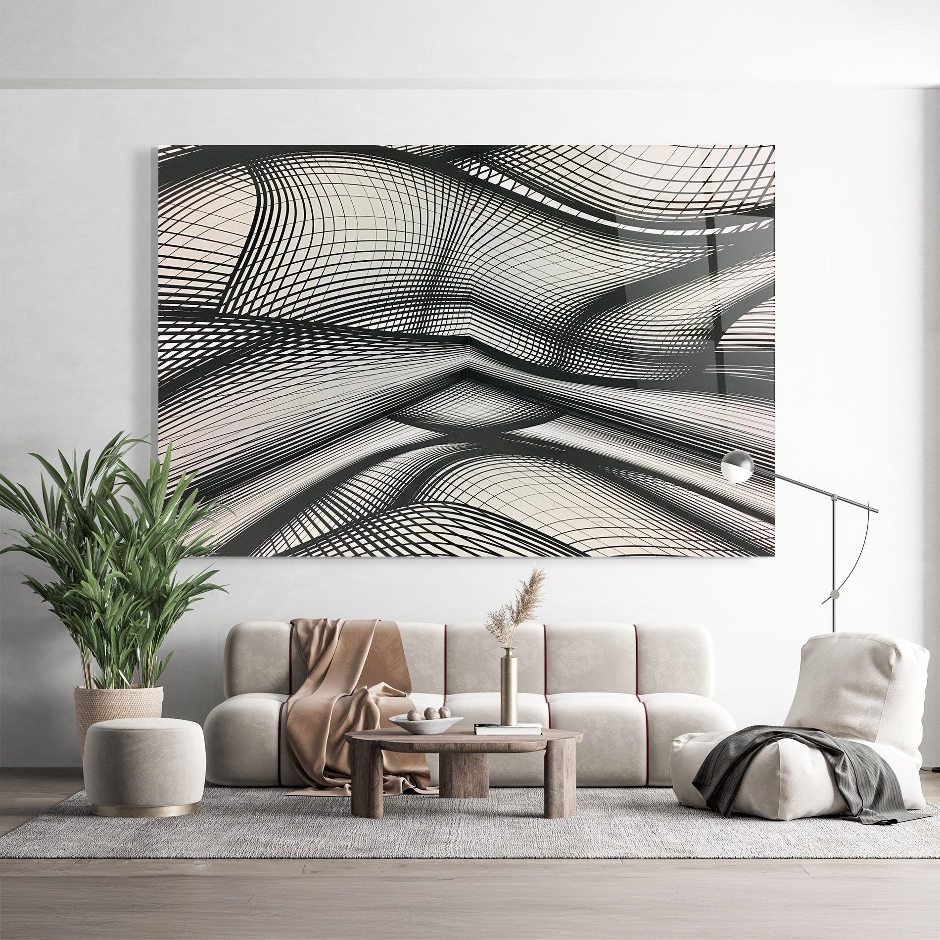 Стъклена картина Room Drawing mockup 9