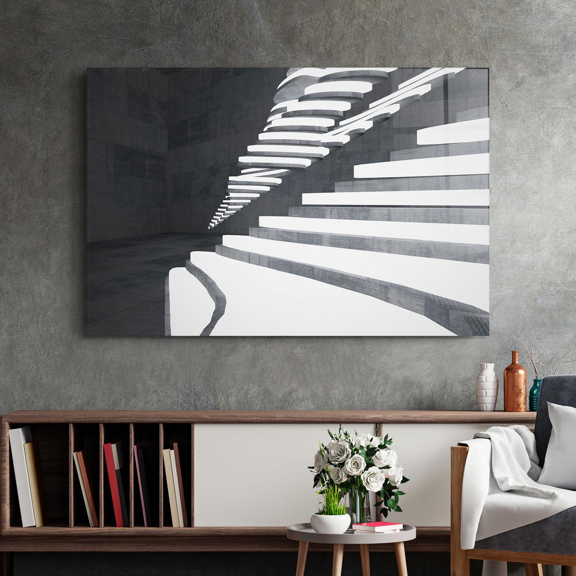 Стъклена картина Concrete Architecture mockup 2