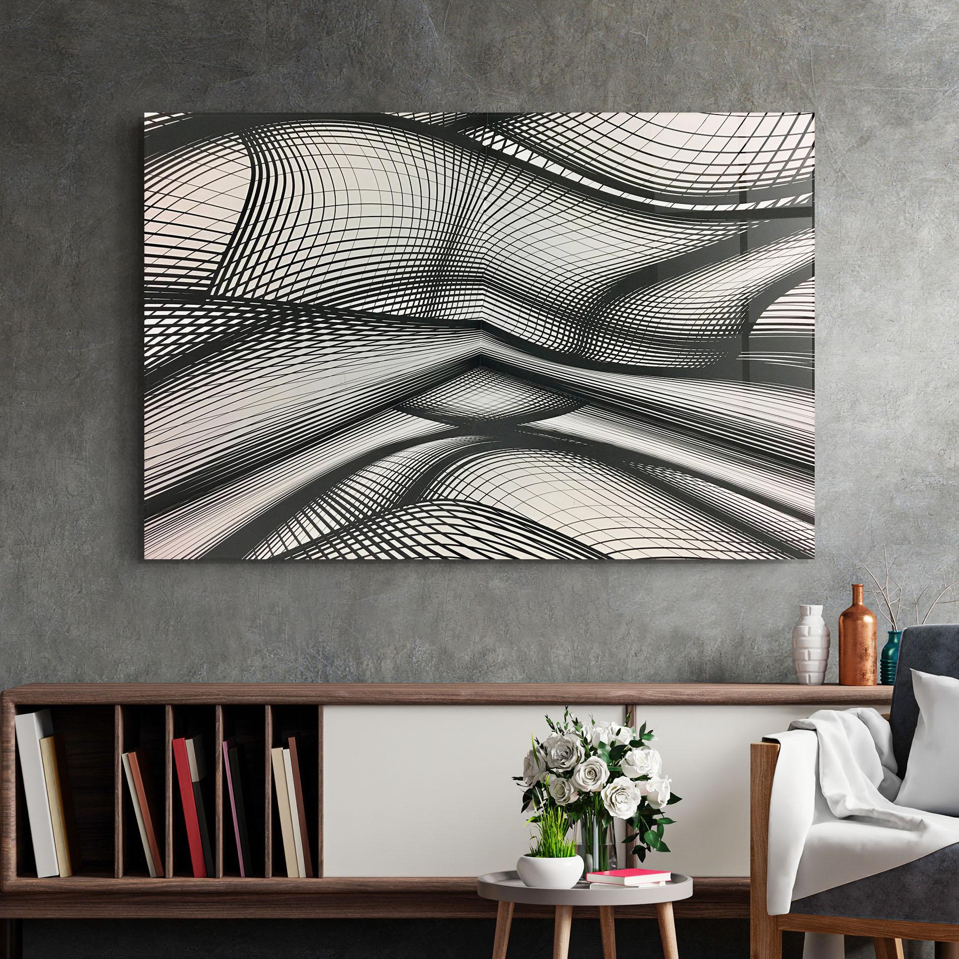 Стъклена картина Room Drawing mockup 2