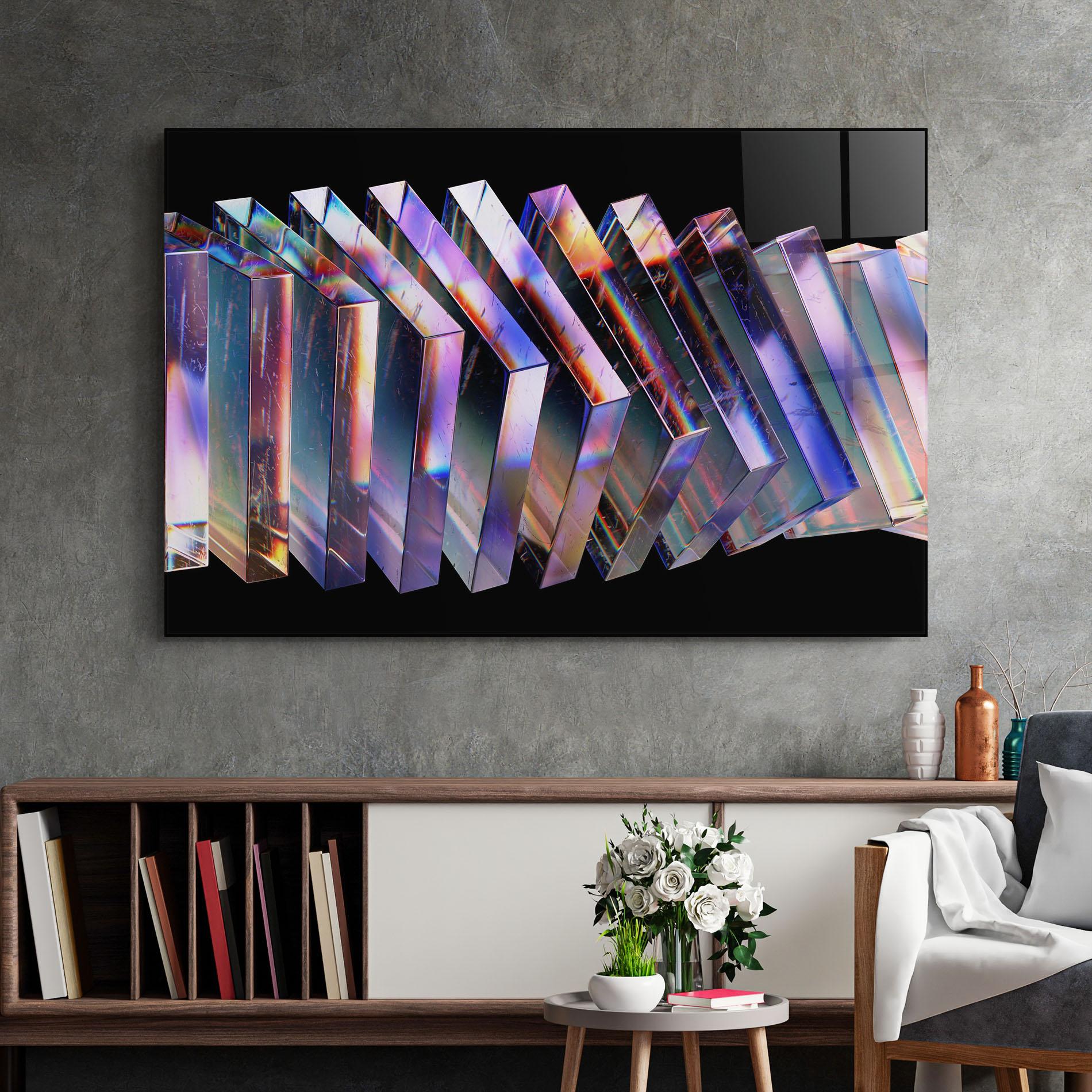 Стъклена картина Square Glass Floating mockup 2