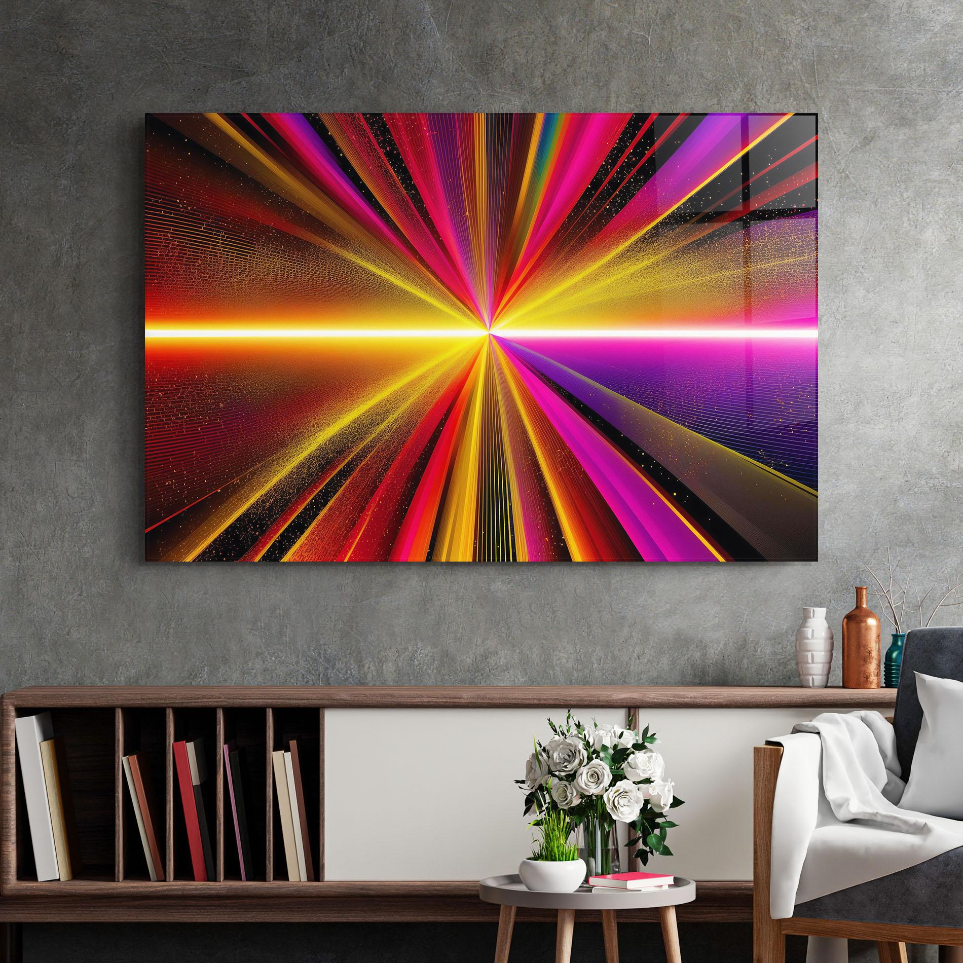 Стъклена картина White Light Mix mockup 2