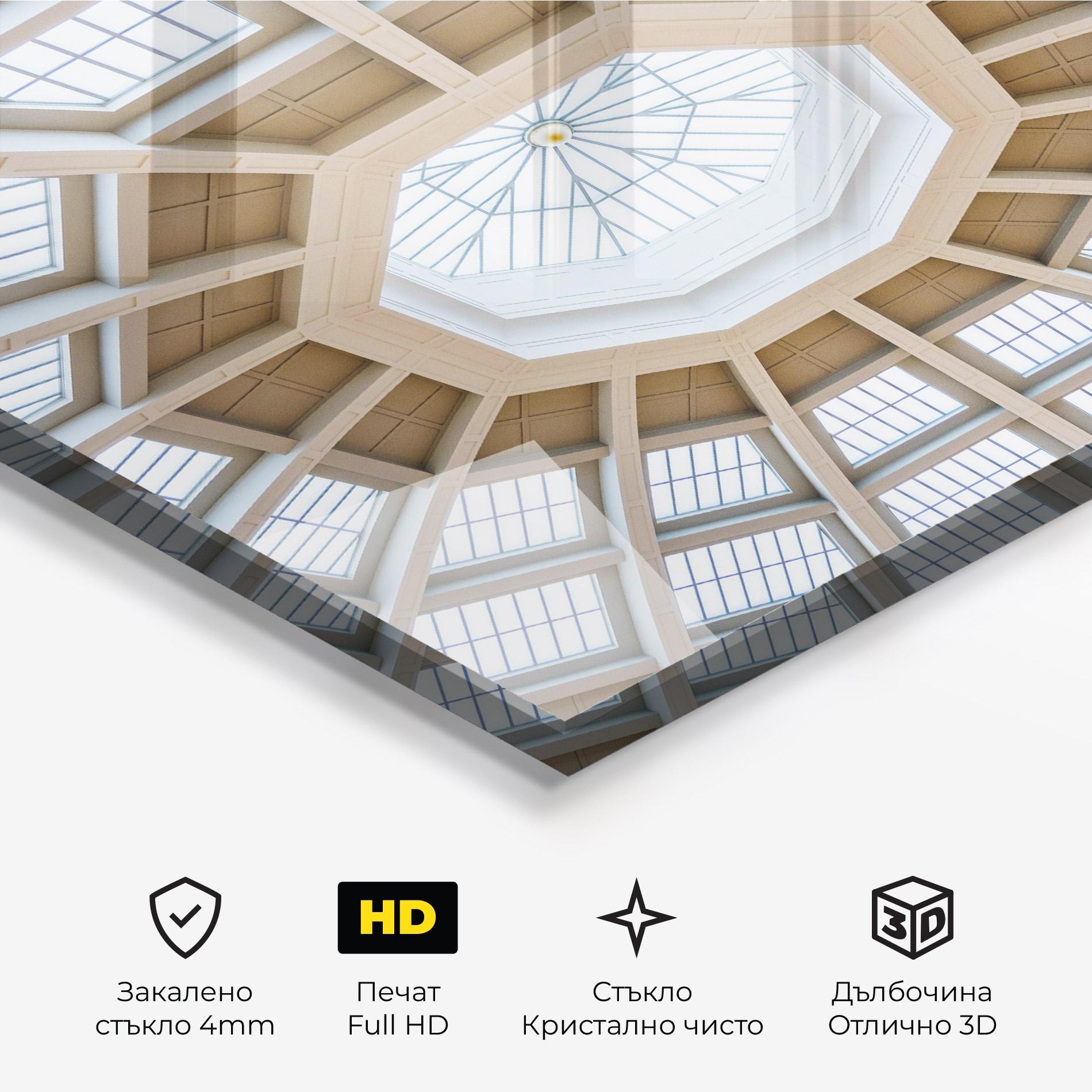 Стъклена картина Ceiling Dome mockup 3