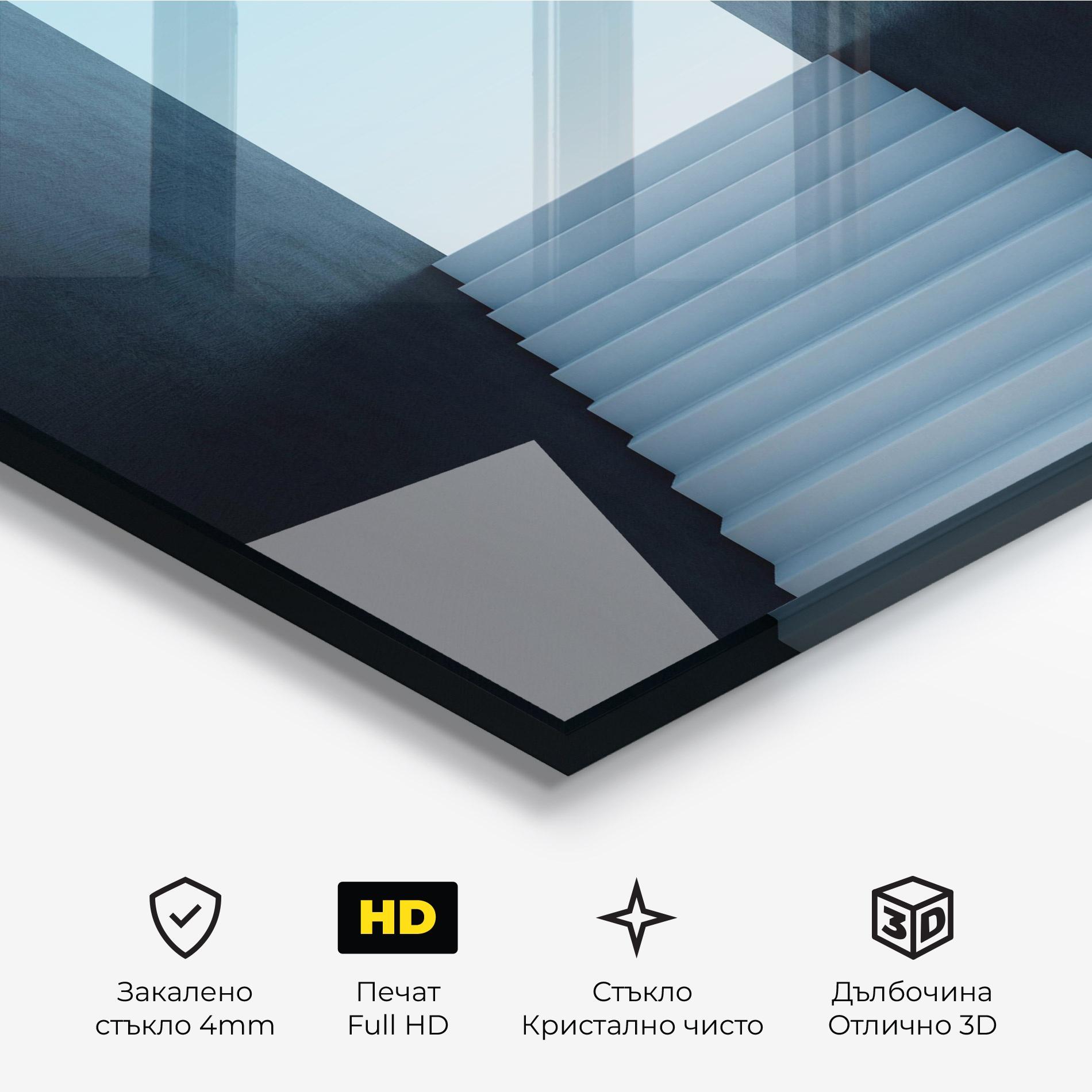Стъклена картина Forward Stairs mockup 3