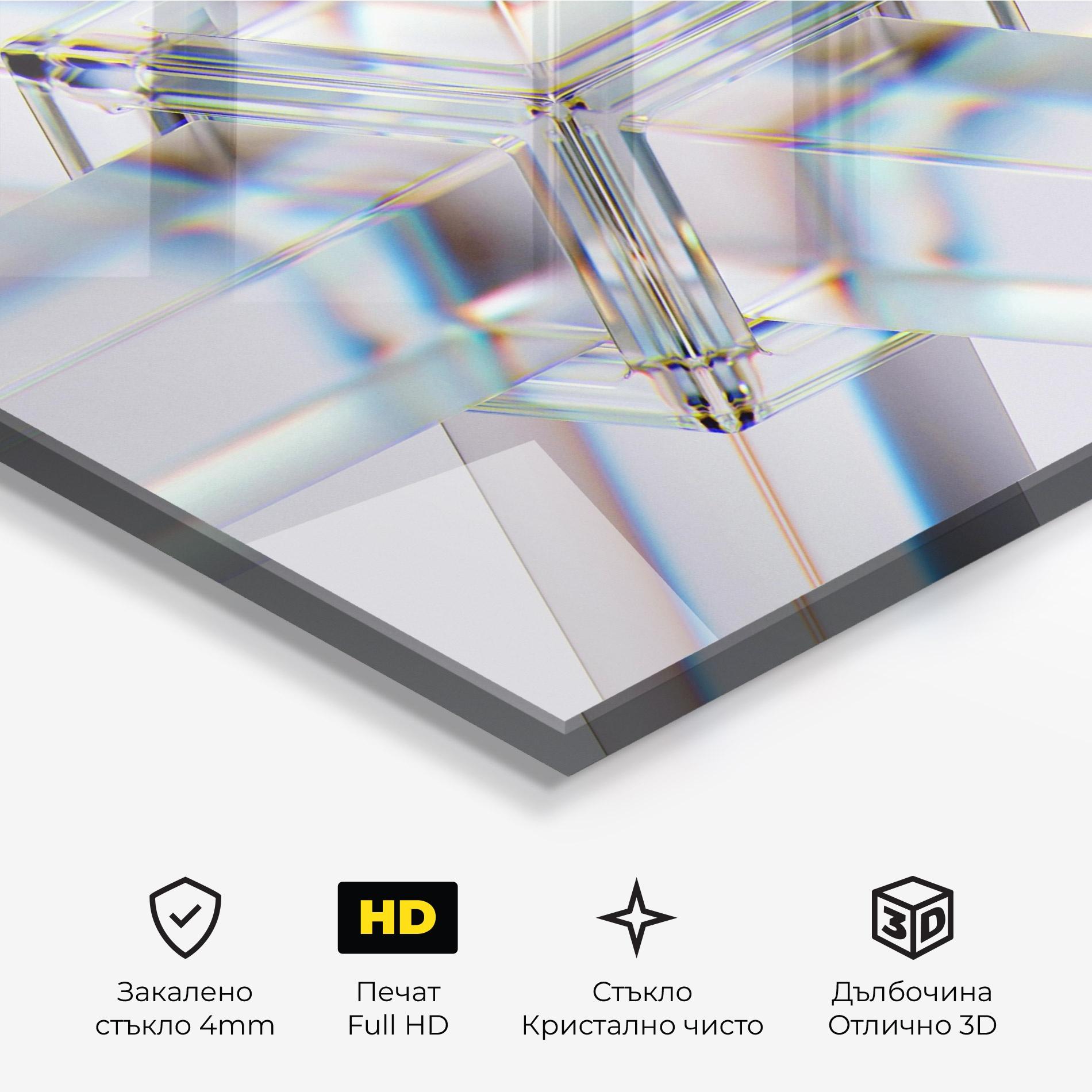 Стъклена картина Glass Shape mockup 3