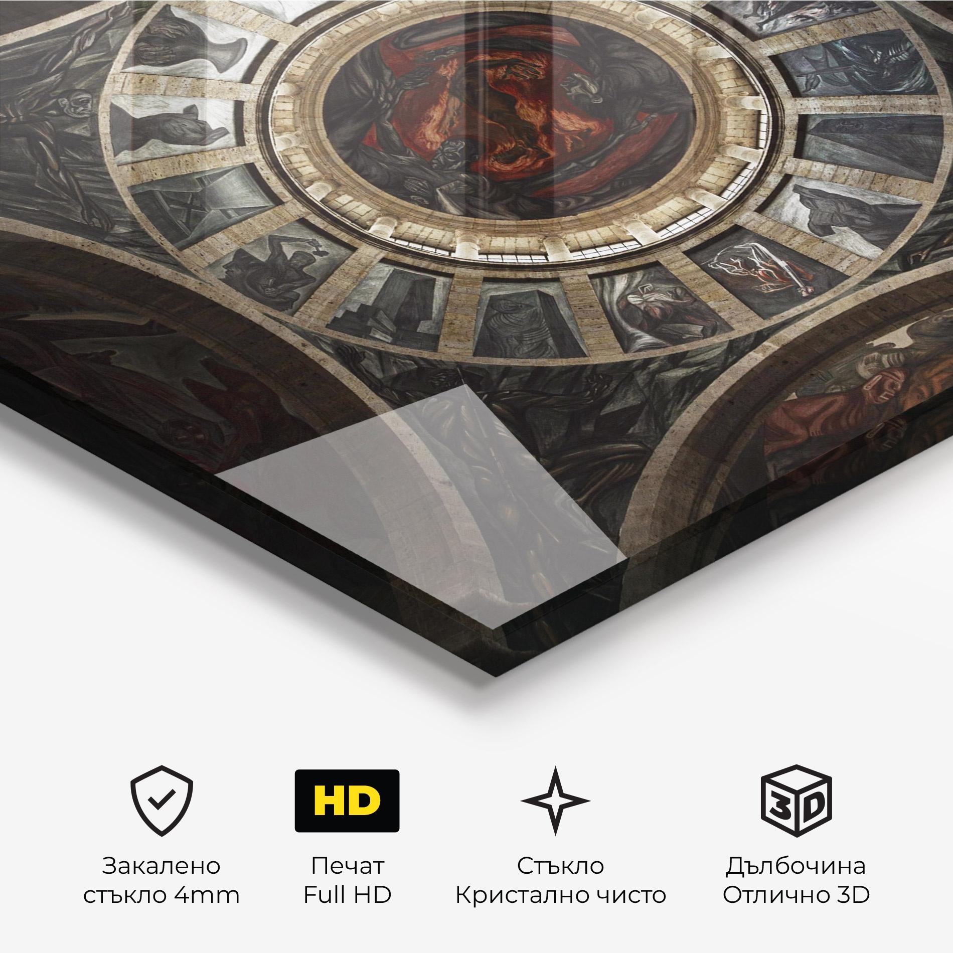 Стъклена картина Mexico Architecture mockup 3