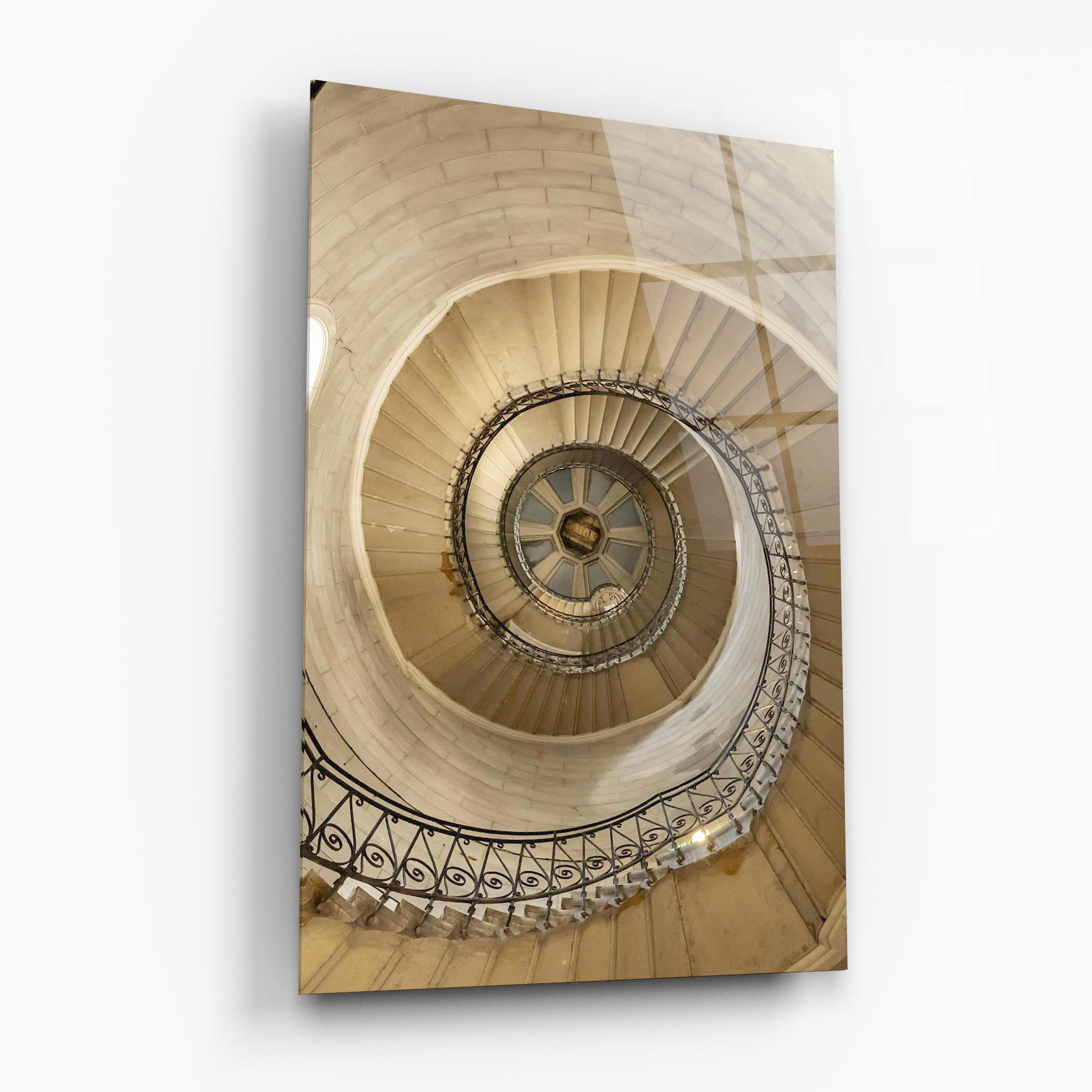 Стъклена картина Cream Down Stairs mockup 6