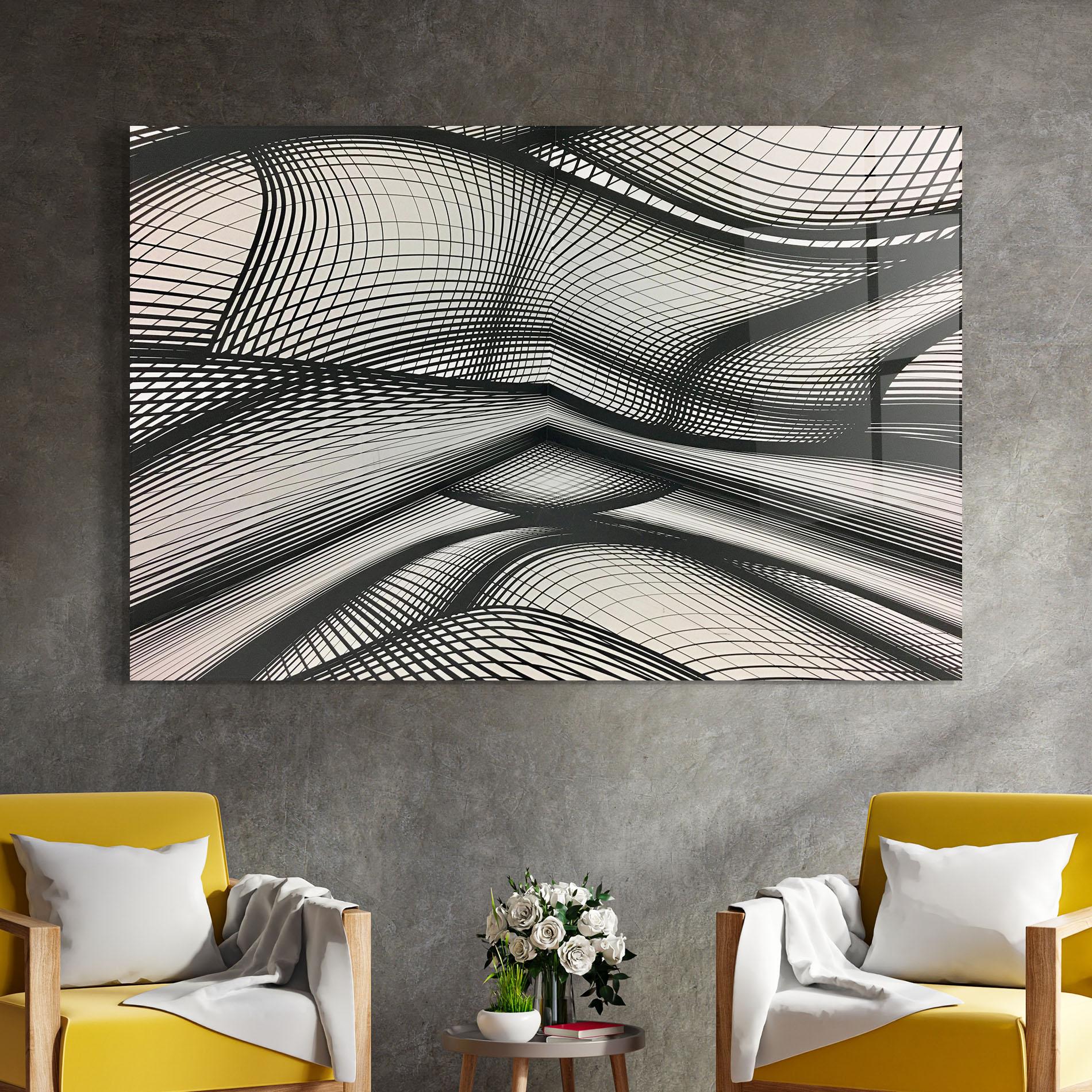 Стъклена картина Room Drawing mockup 4