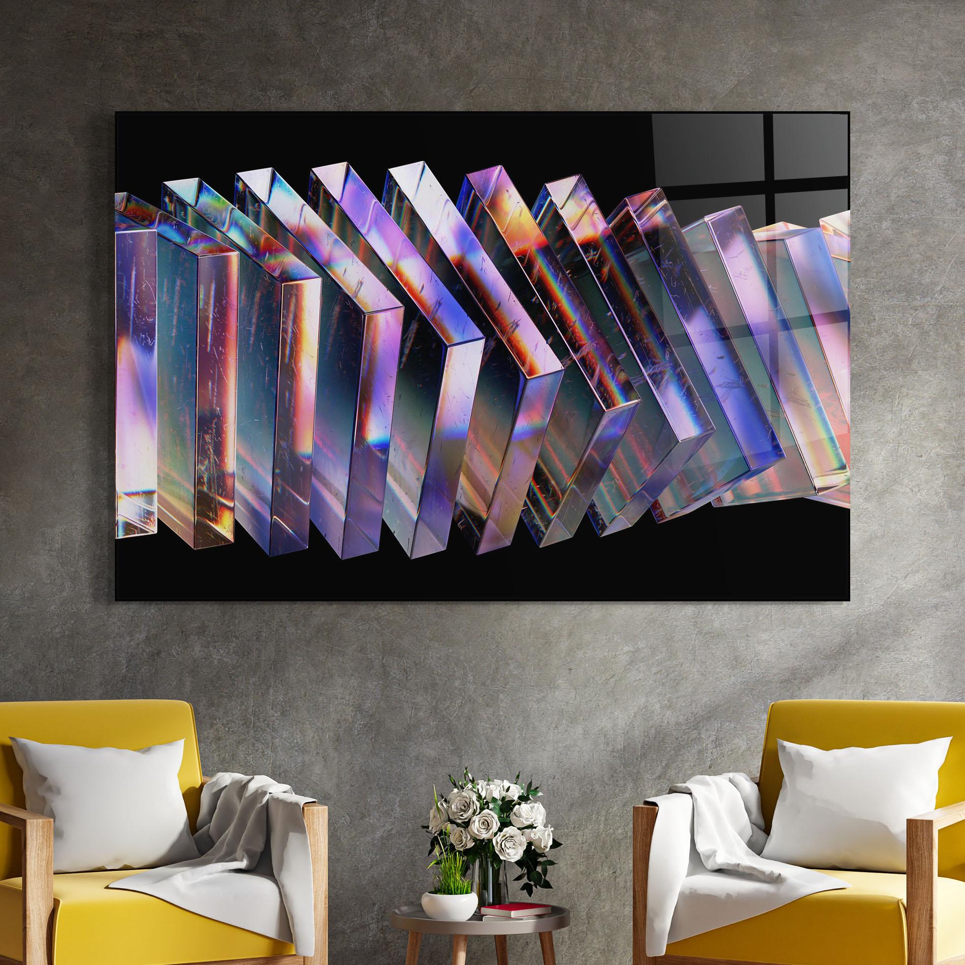 Стъклена картина Square Glass Floating mockup 4