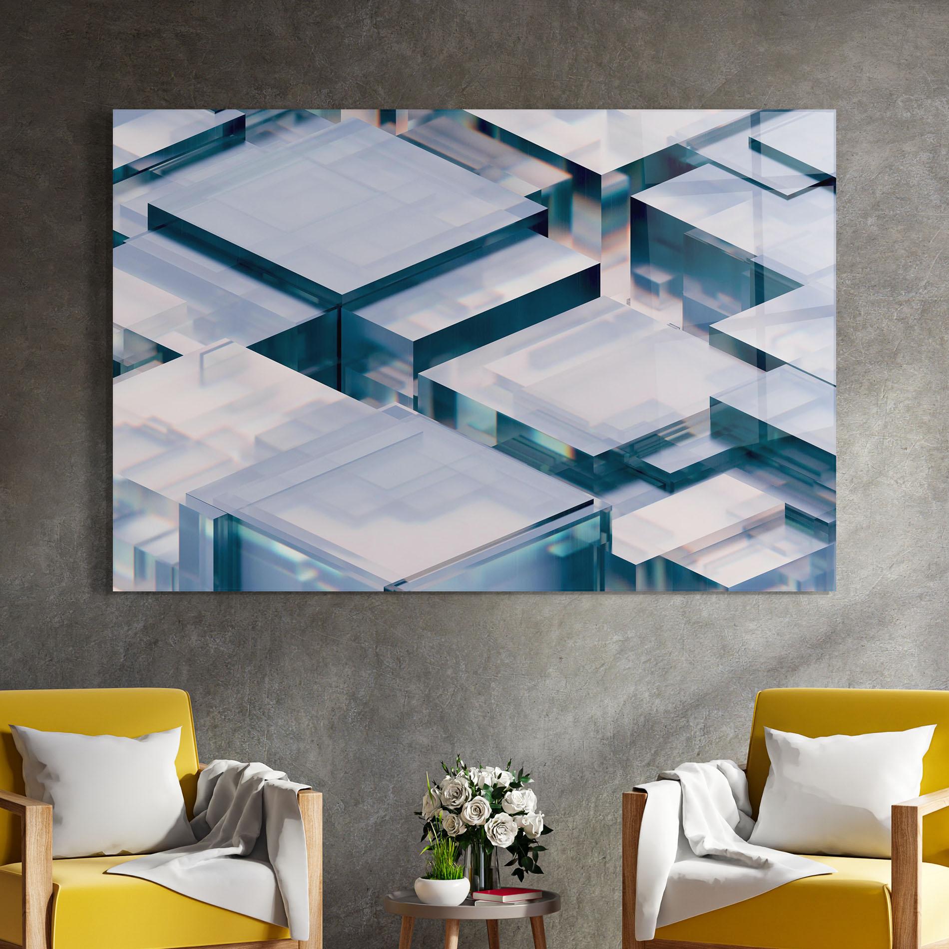 Стъклена картина Square Glass mockup 4