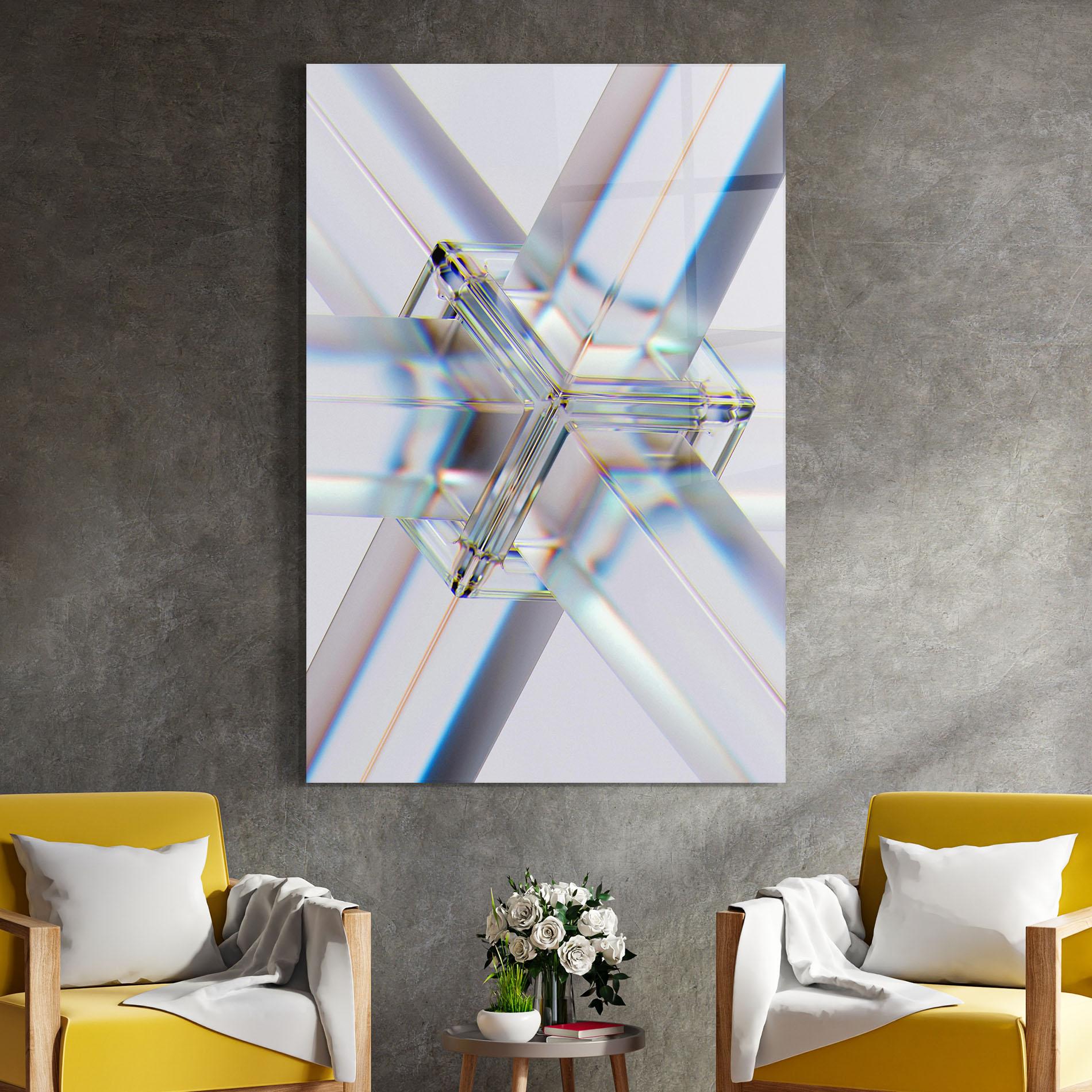 Стъклена картина Glass Shape mockup 4