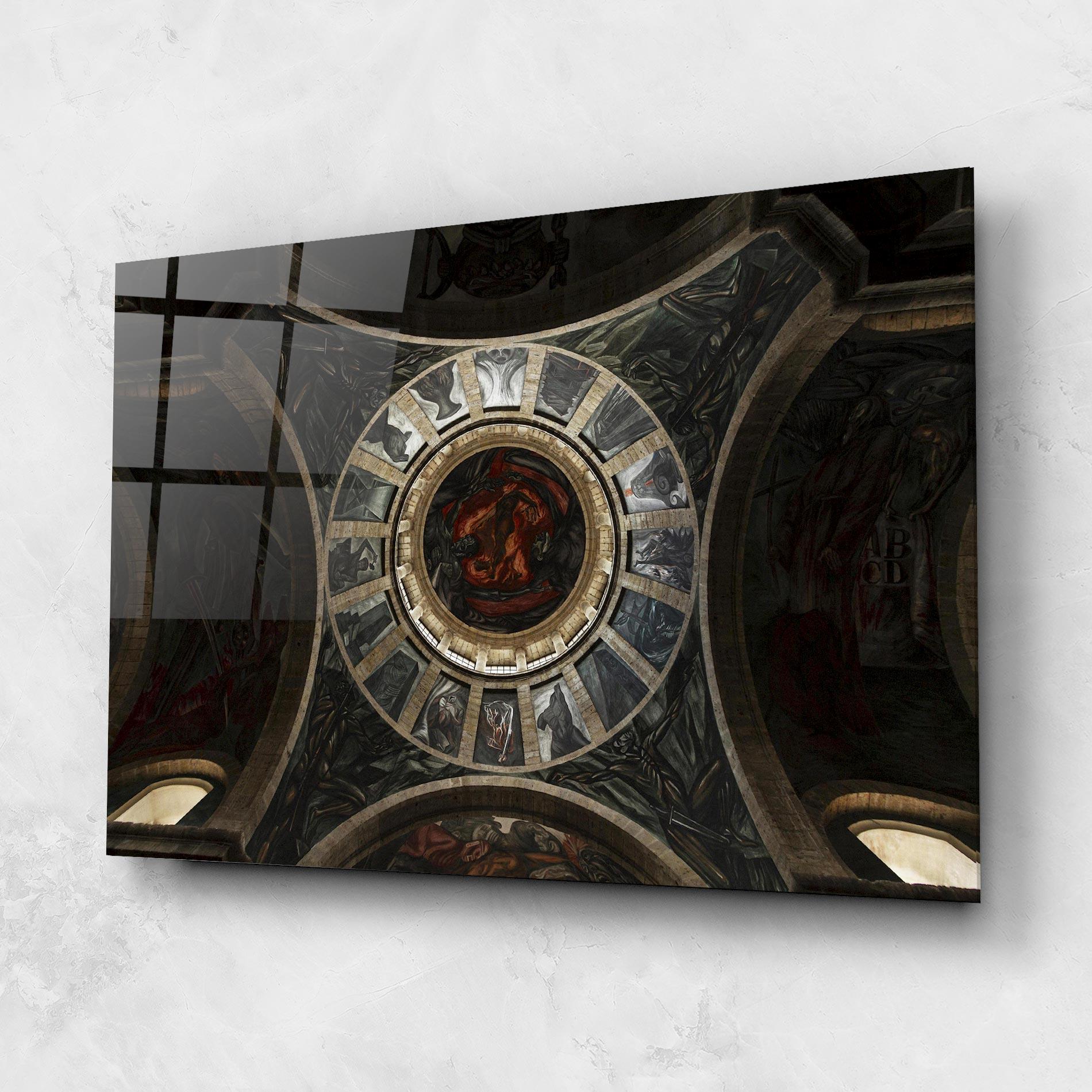 Стъклена картина Mexico Architecture mockup 1