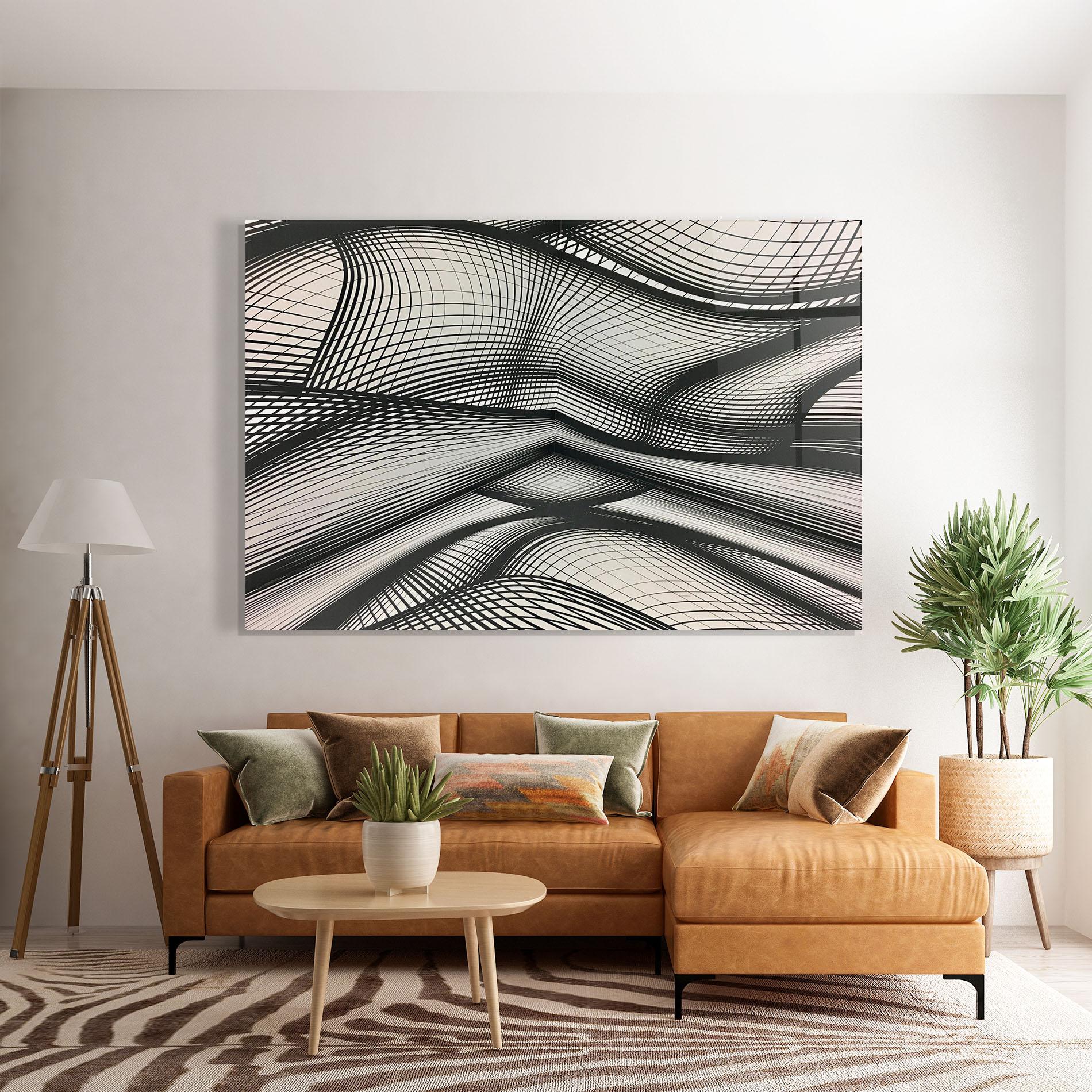 Стъклена картина Room Drawing mockup 7