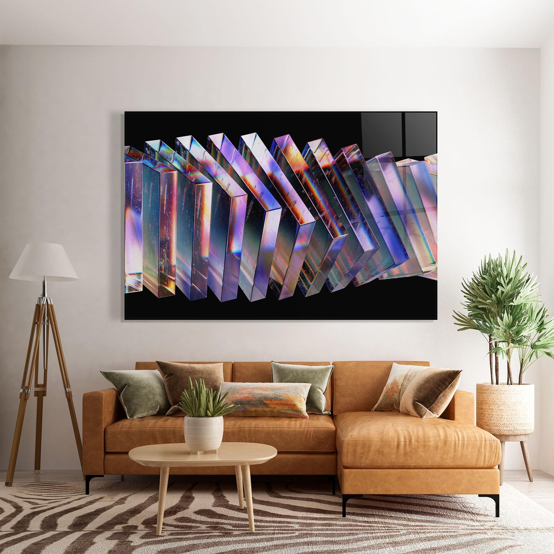 Стъклена картина Square Glass Floating mockup 7