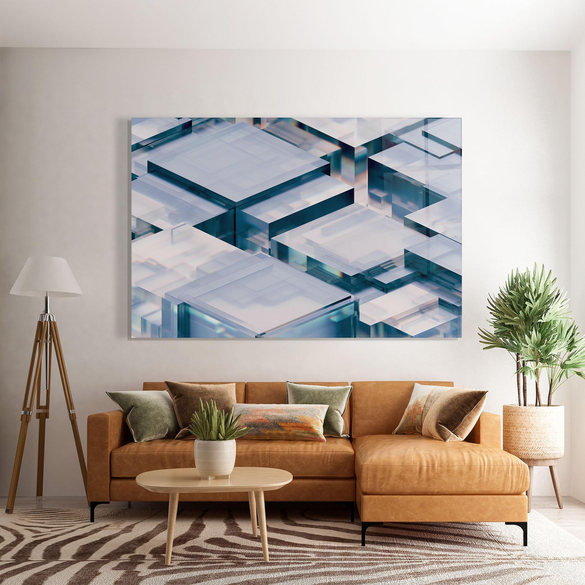 Стъклена картина Square Glass mockup 7