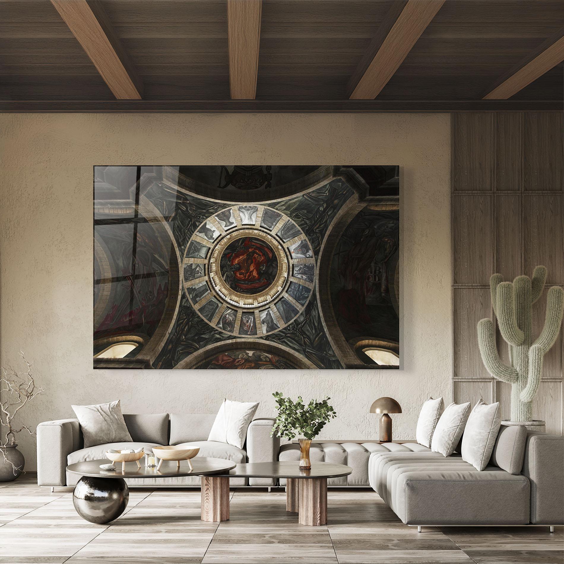 Стъклена картина Mexico Architecture mockup 8