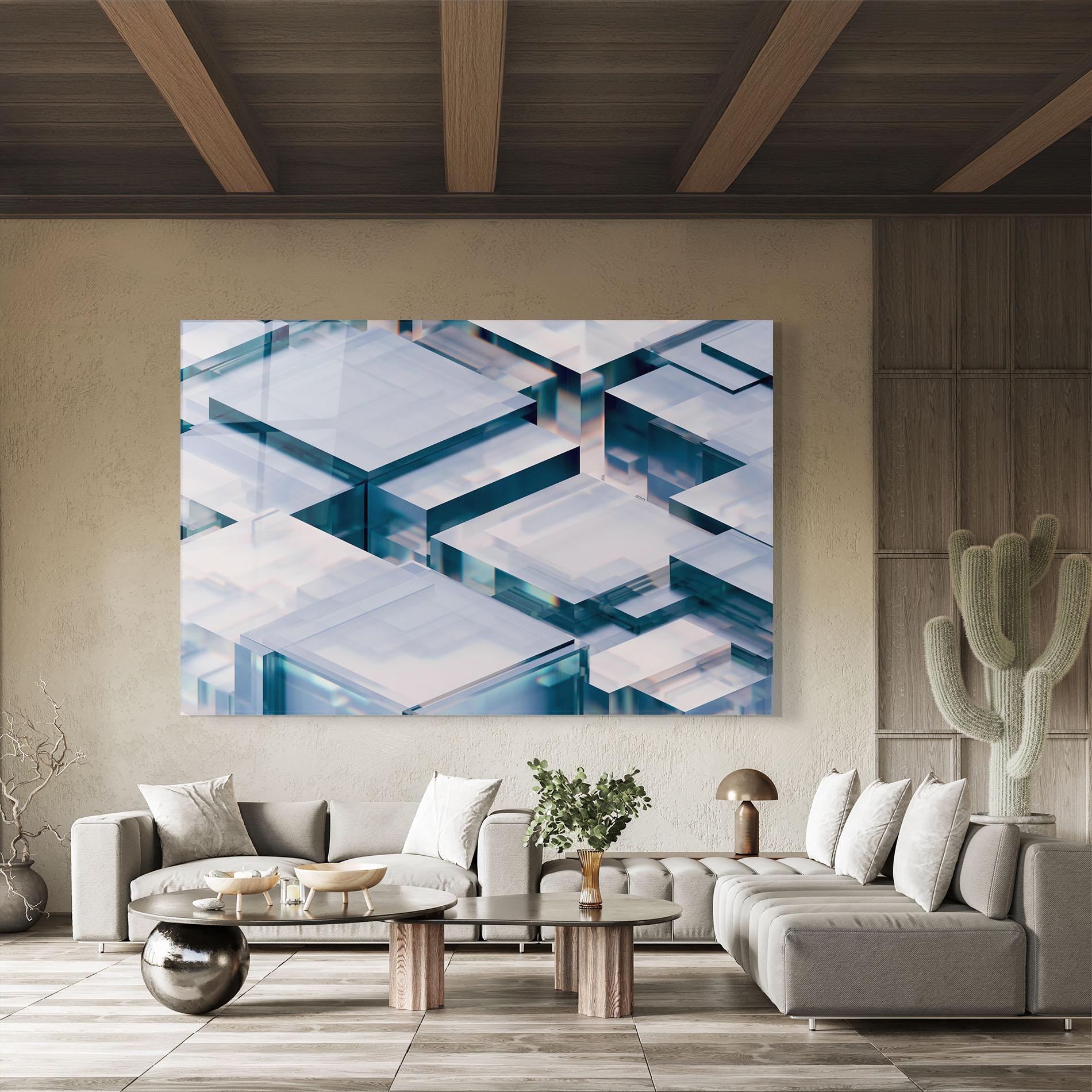 Стъклена картина Square Glass mockup 8