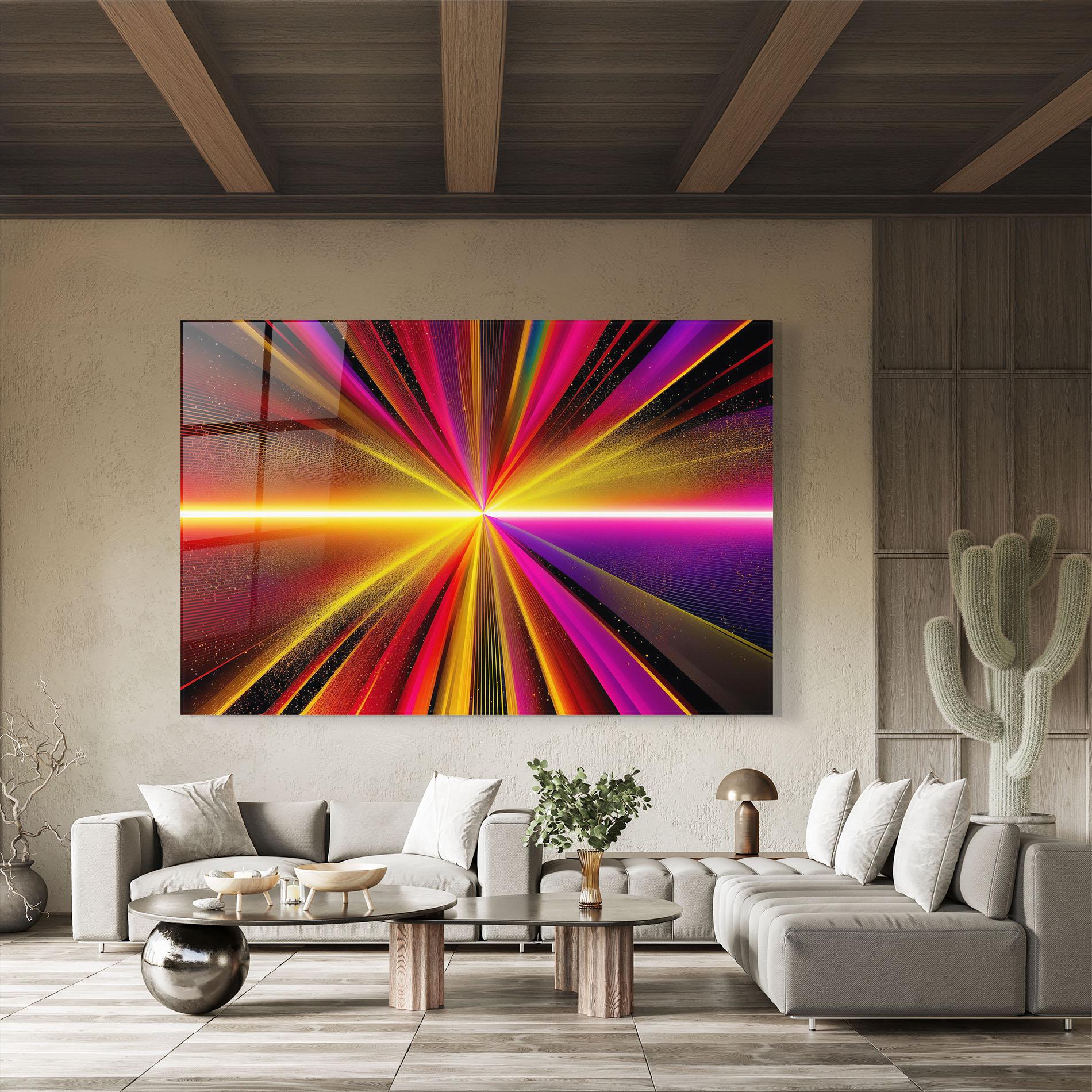 Стъклена картина White Light Mix mockup 8