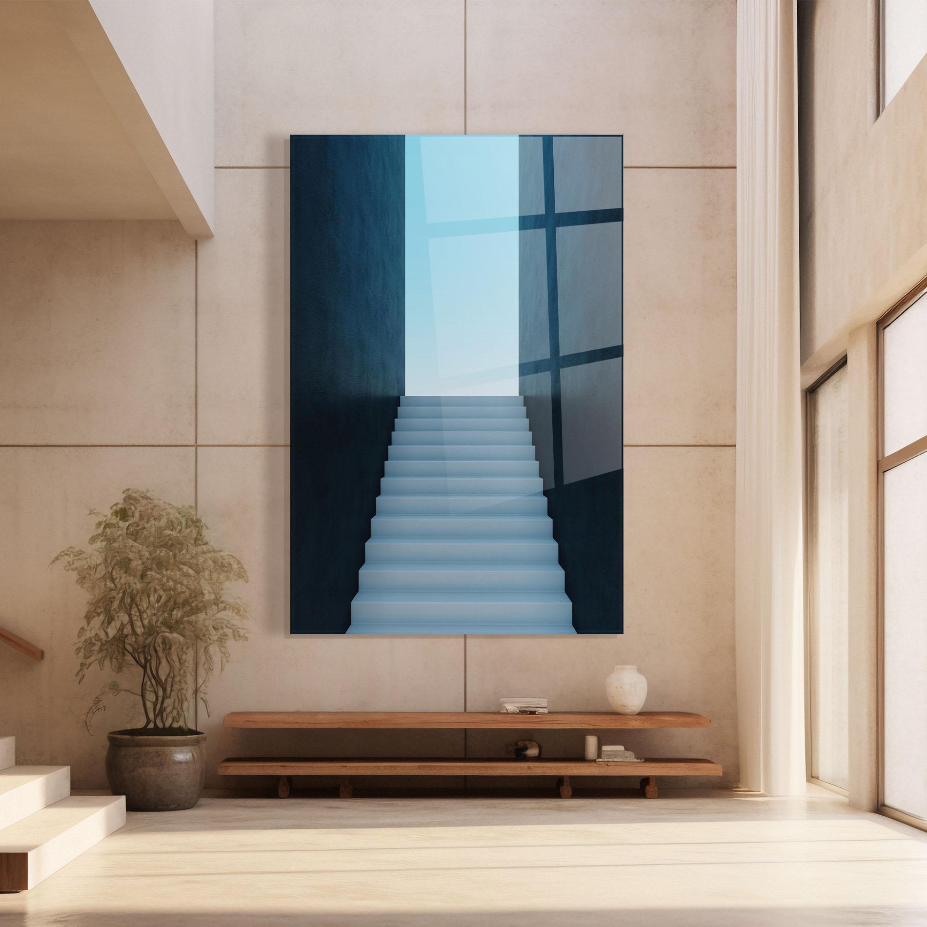 Стъклена картина Forward Stairs mockup 8