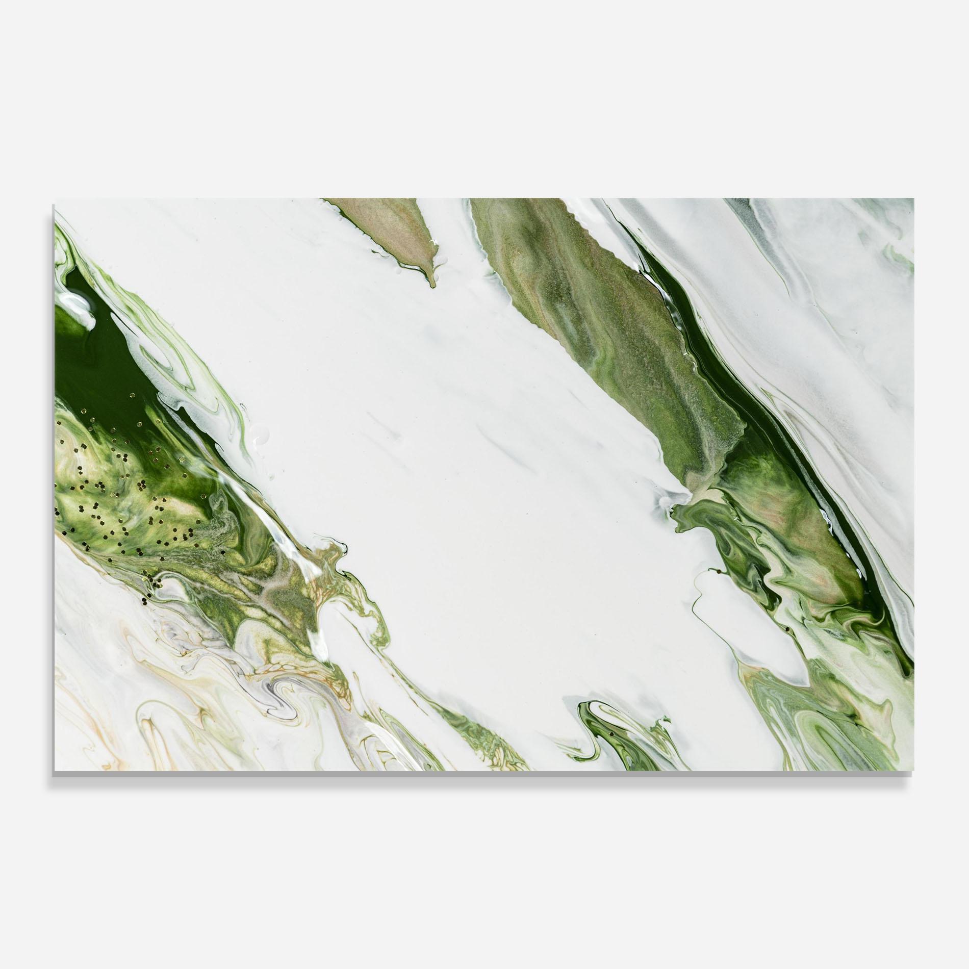 Стъклена картина Green Liquid Marble mockup 0