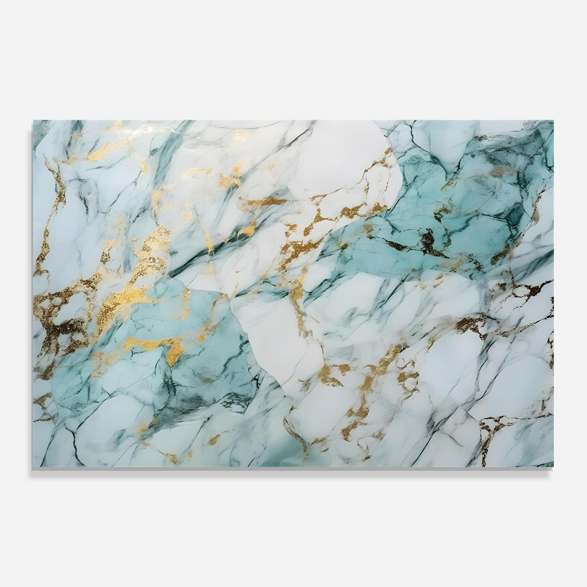 Стъклена картина Light Green Gold Line mockup 0