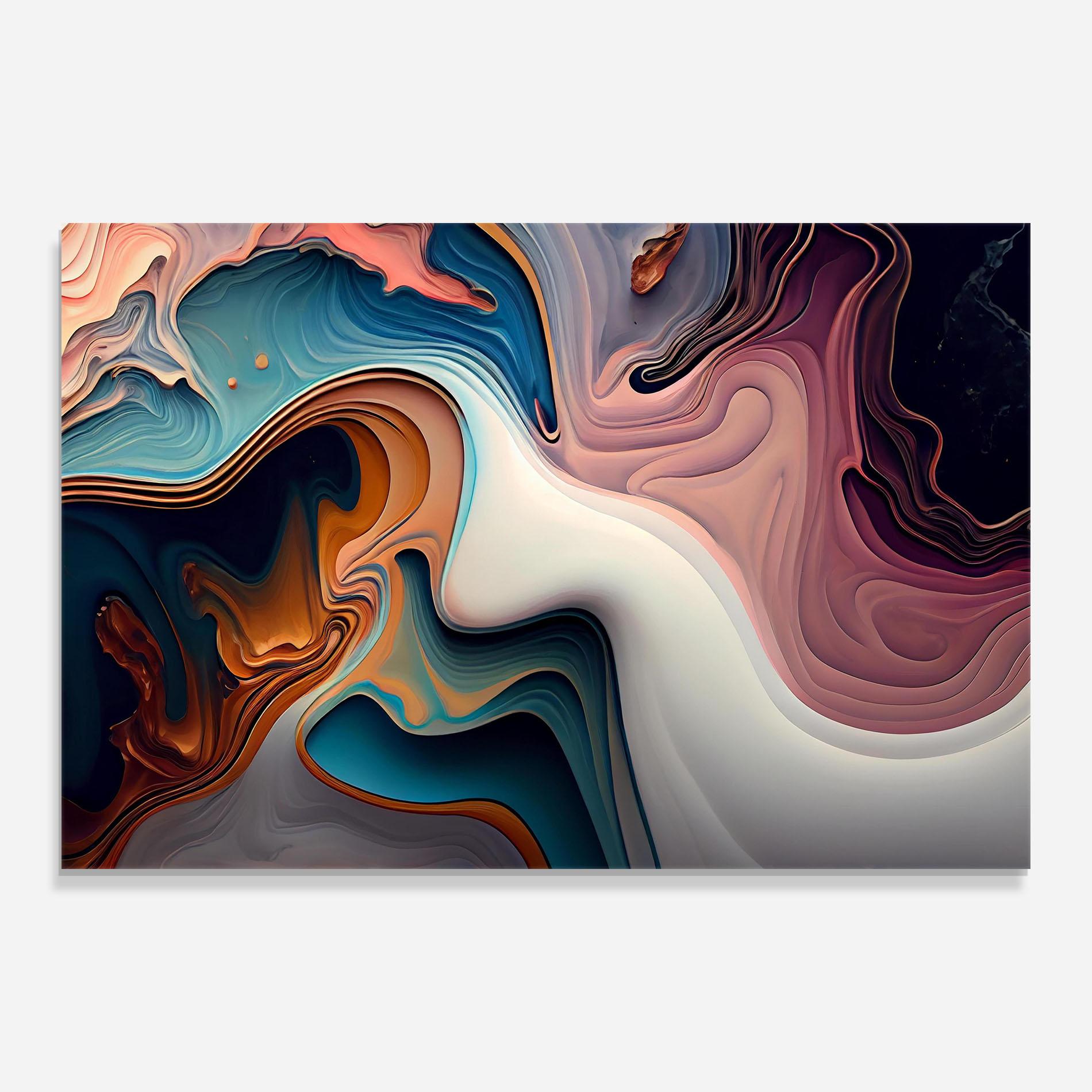 Стъклена картина Mixed Colors Marble mockup 0