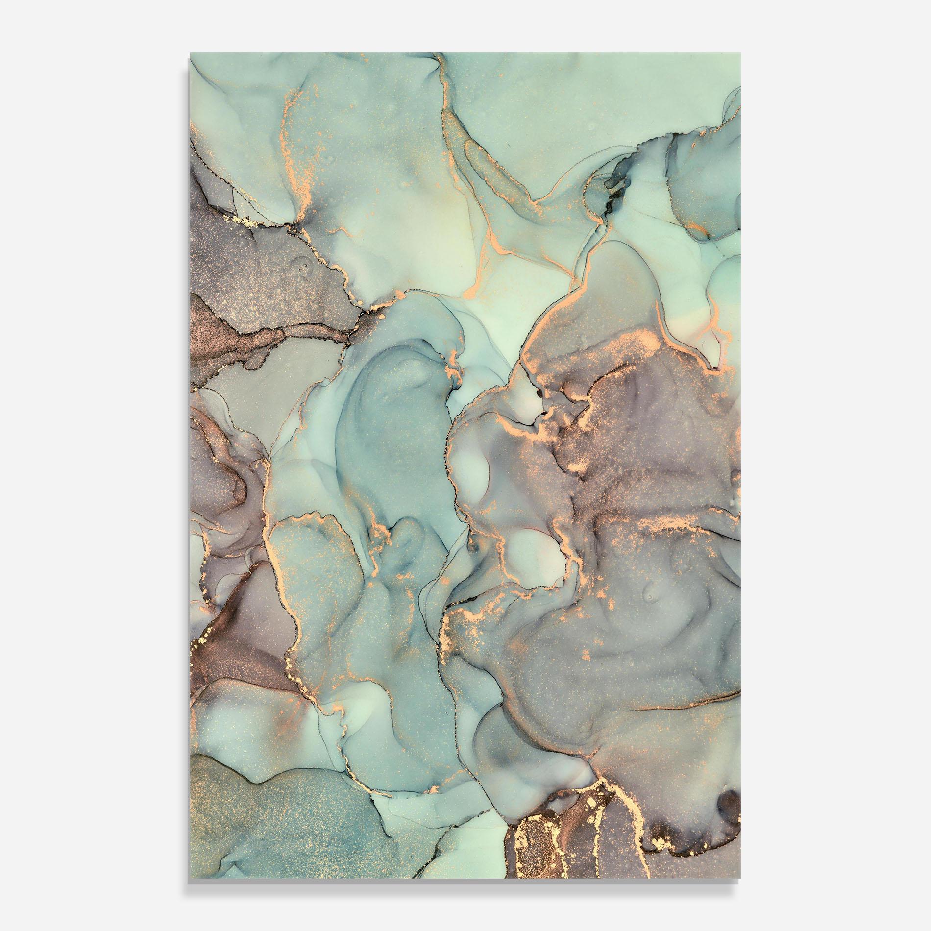 Стъклена картина Abstract Turquoise Marble mockup 0