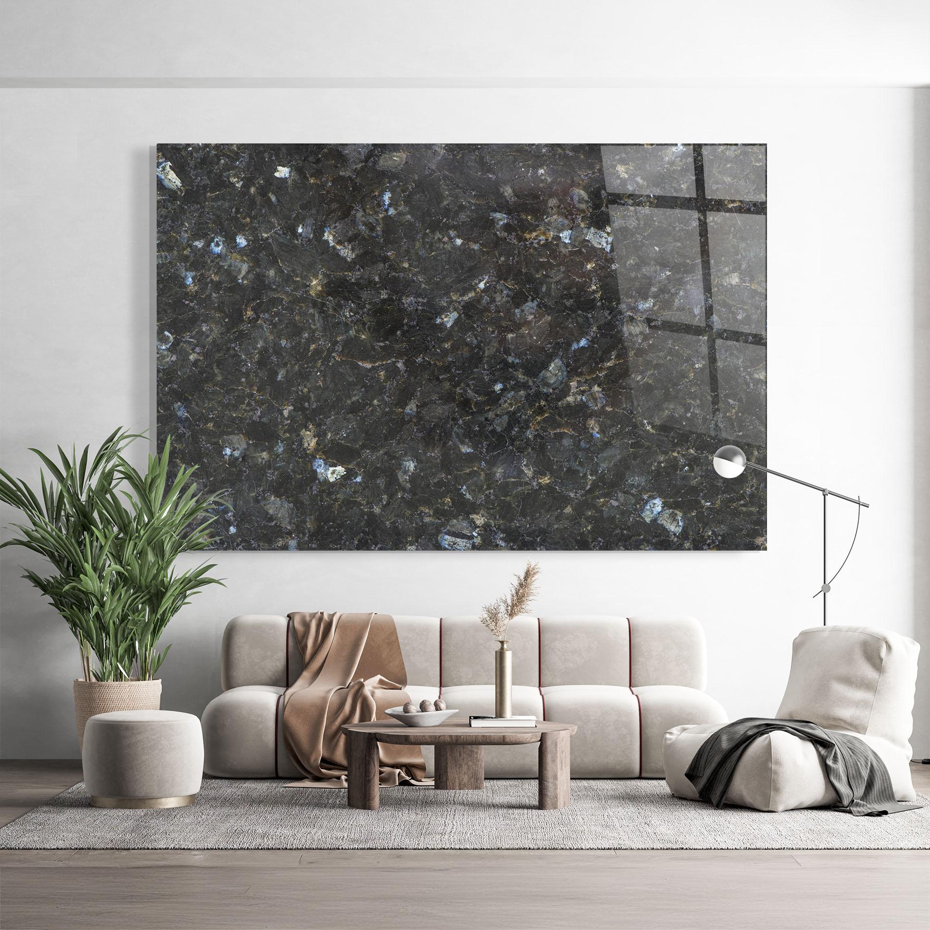 Стъклена картина Dark Grey Marble mockup 9