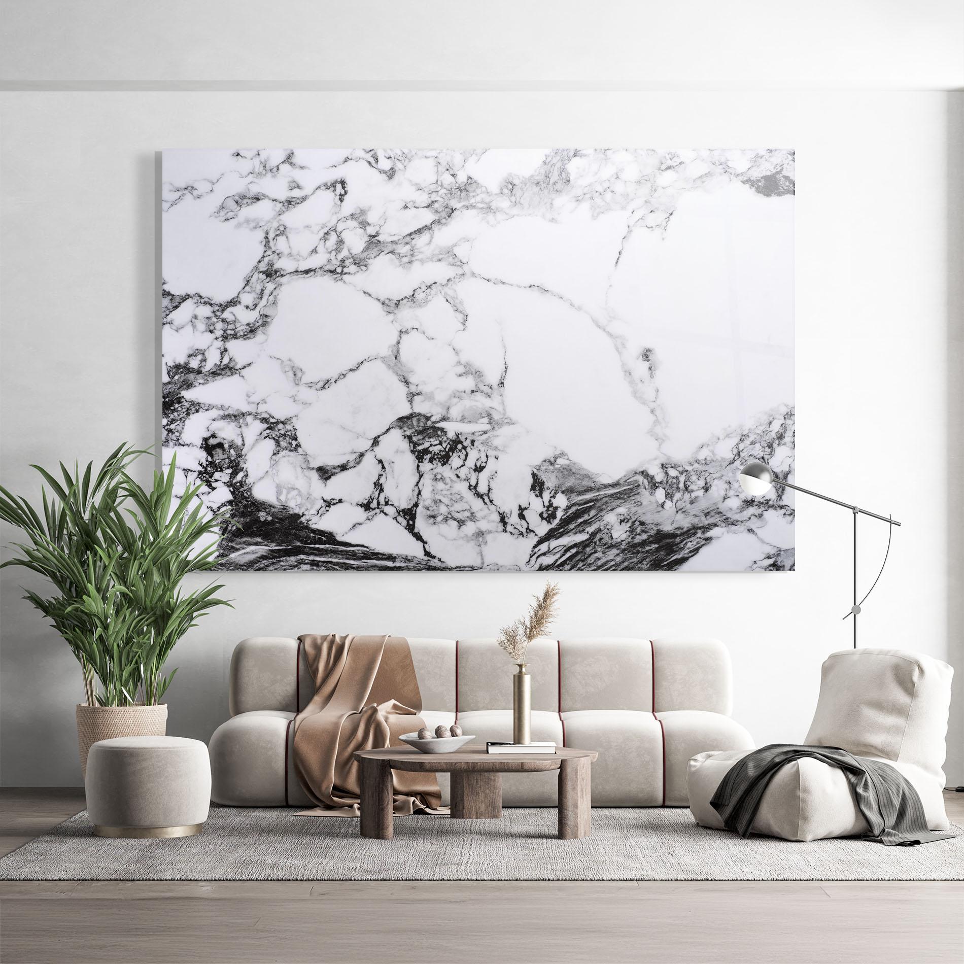 Стъклена картина Marble Dark Grey mockup 9